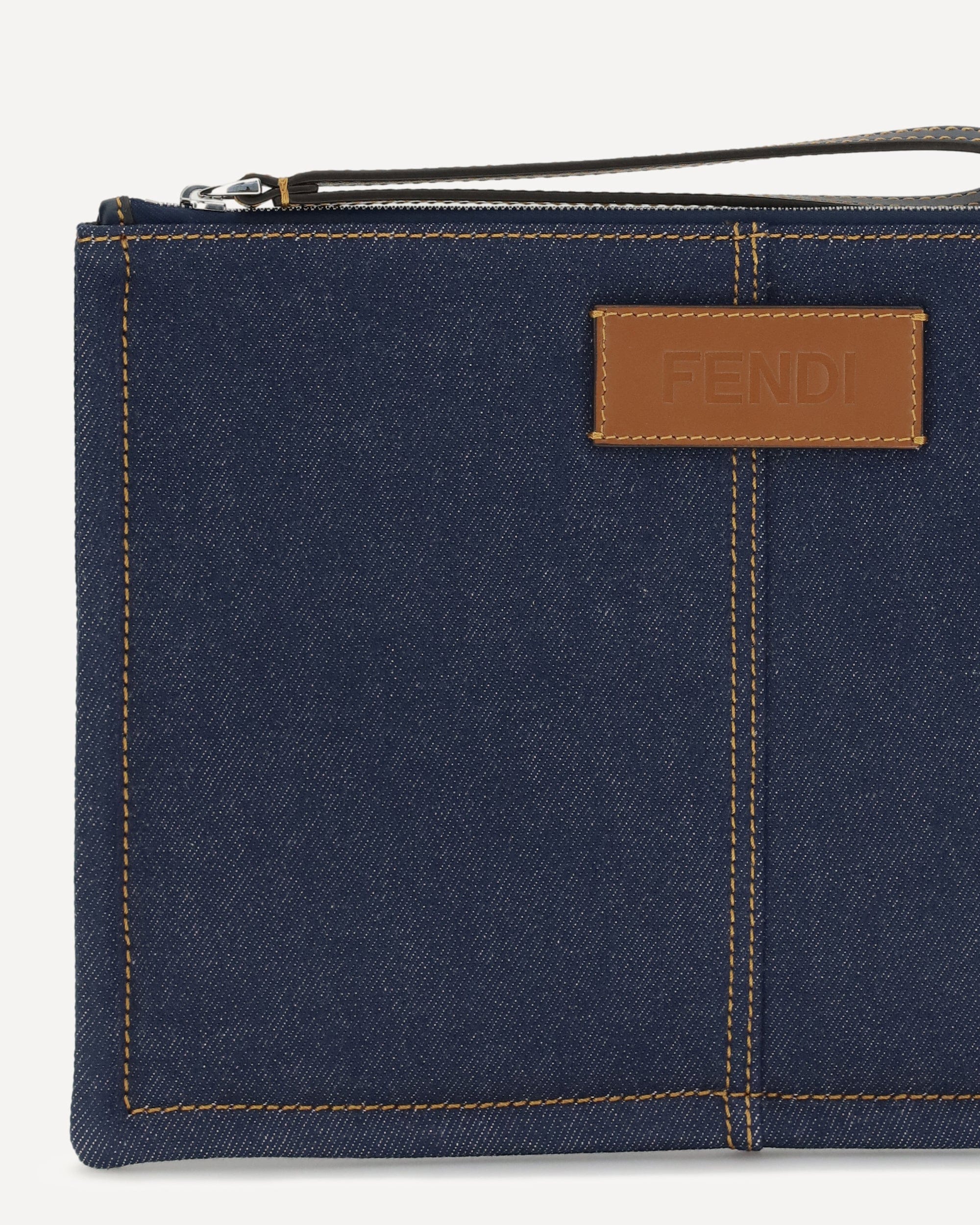 Fendi Fendi Medium Denim Pouch
