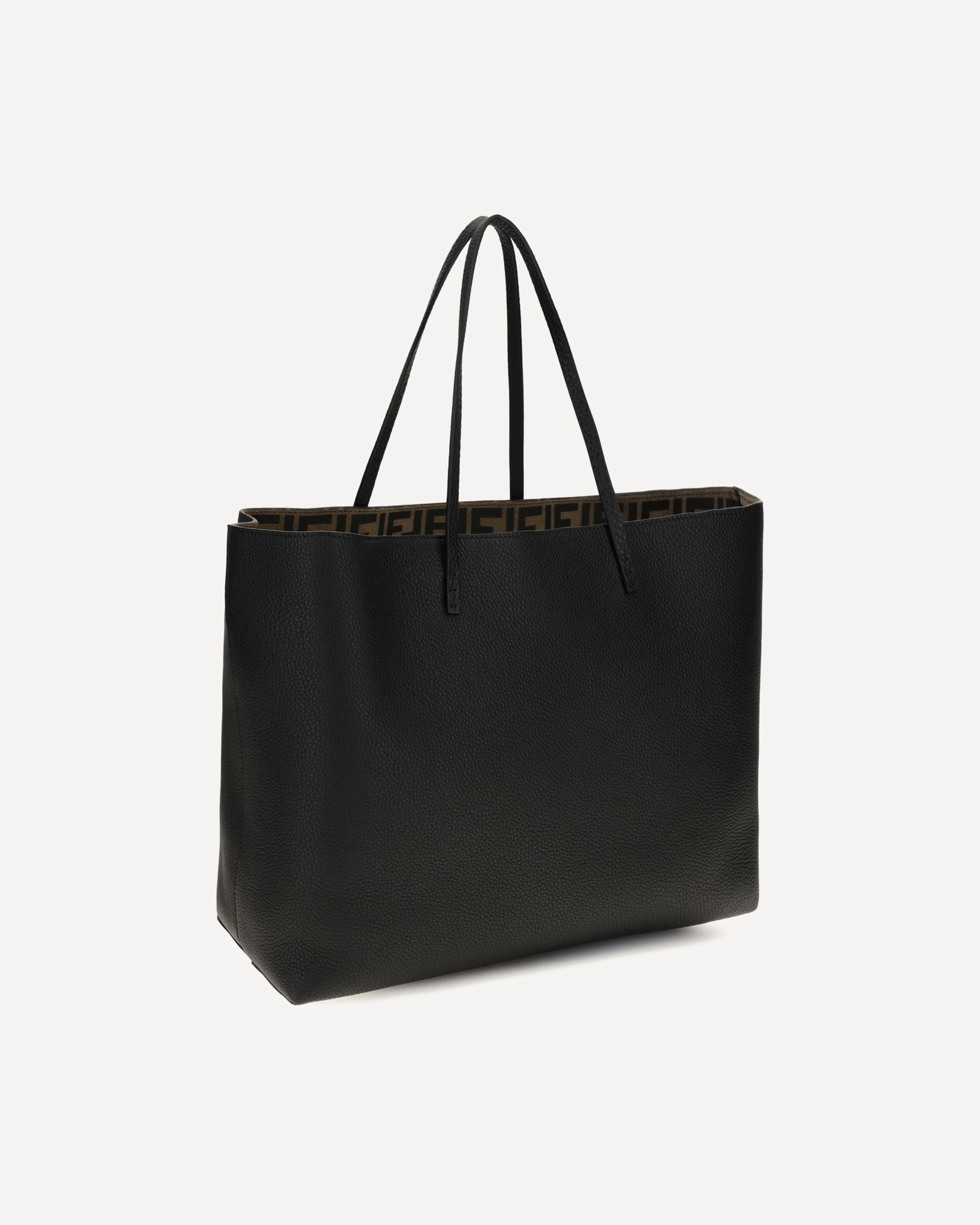 Fendi Medium Roll Roman Leather Shopping Bag