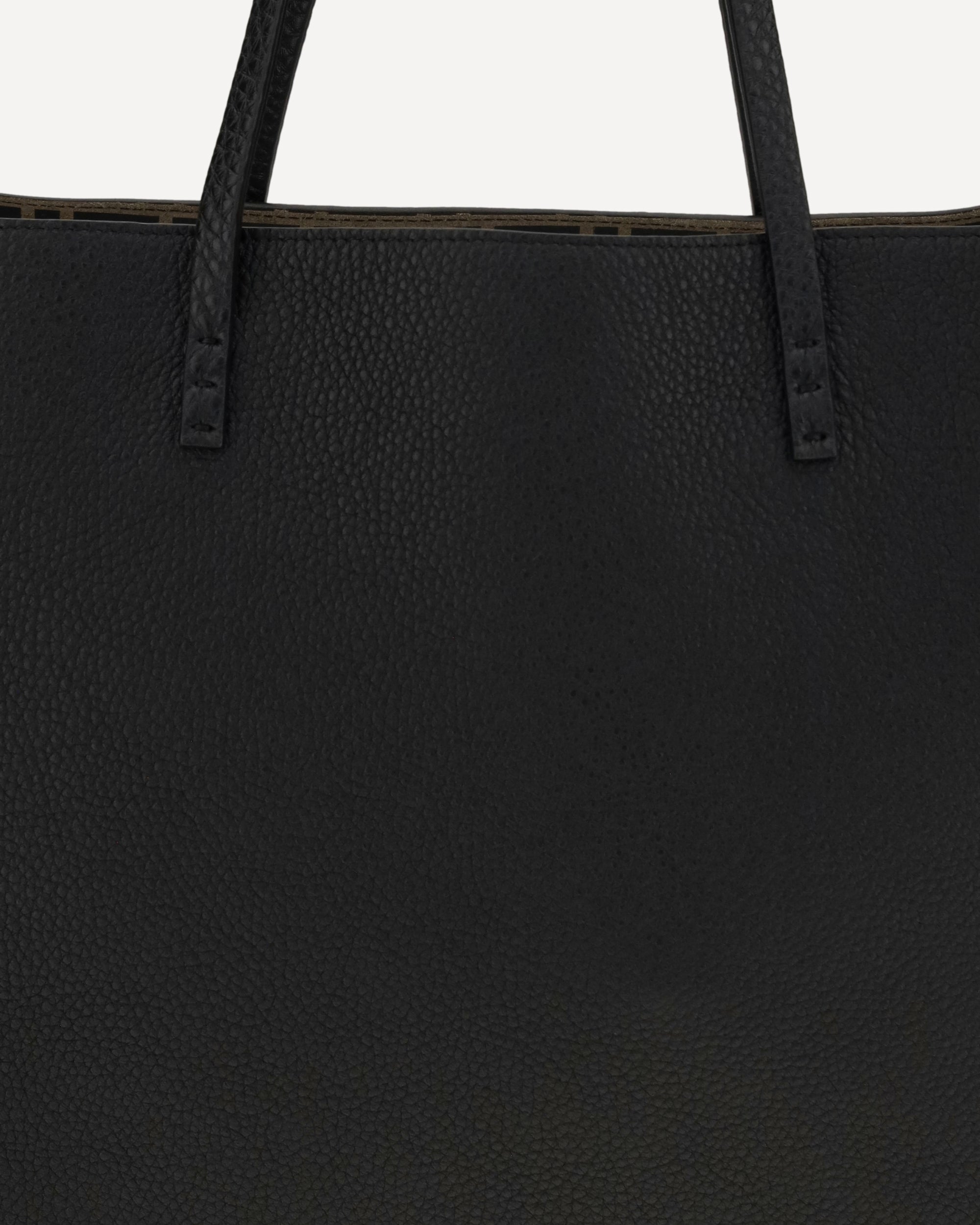 Fendi Medium Roll Roman Leather Shopping Bag
