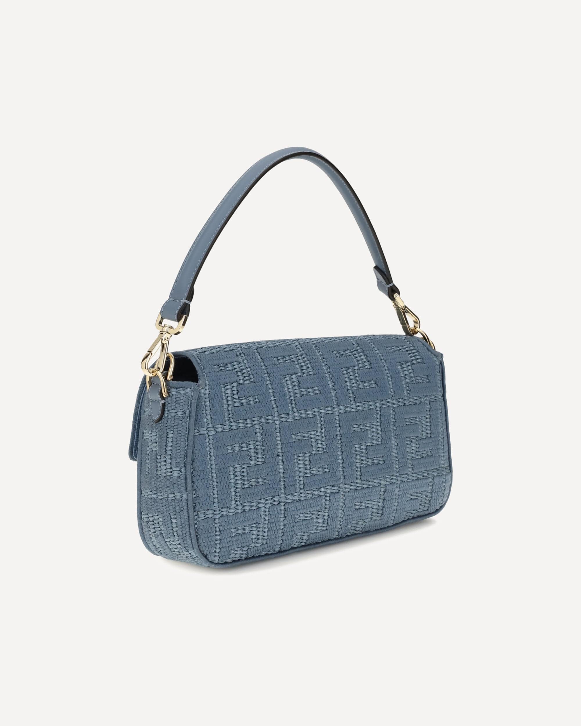 Fendi Medium Woven Raffia Shoulder Bag