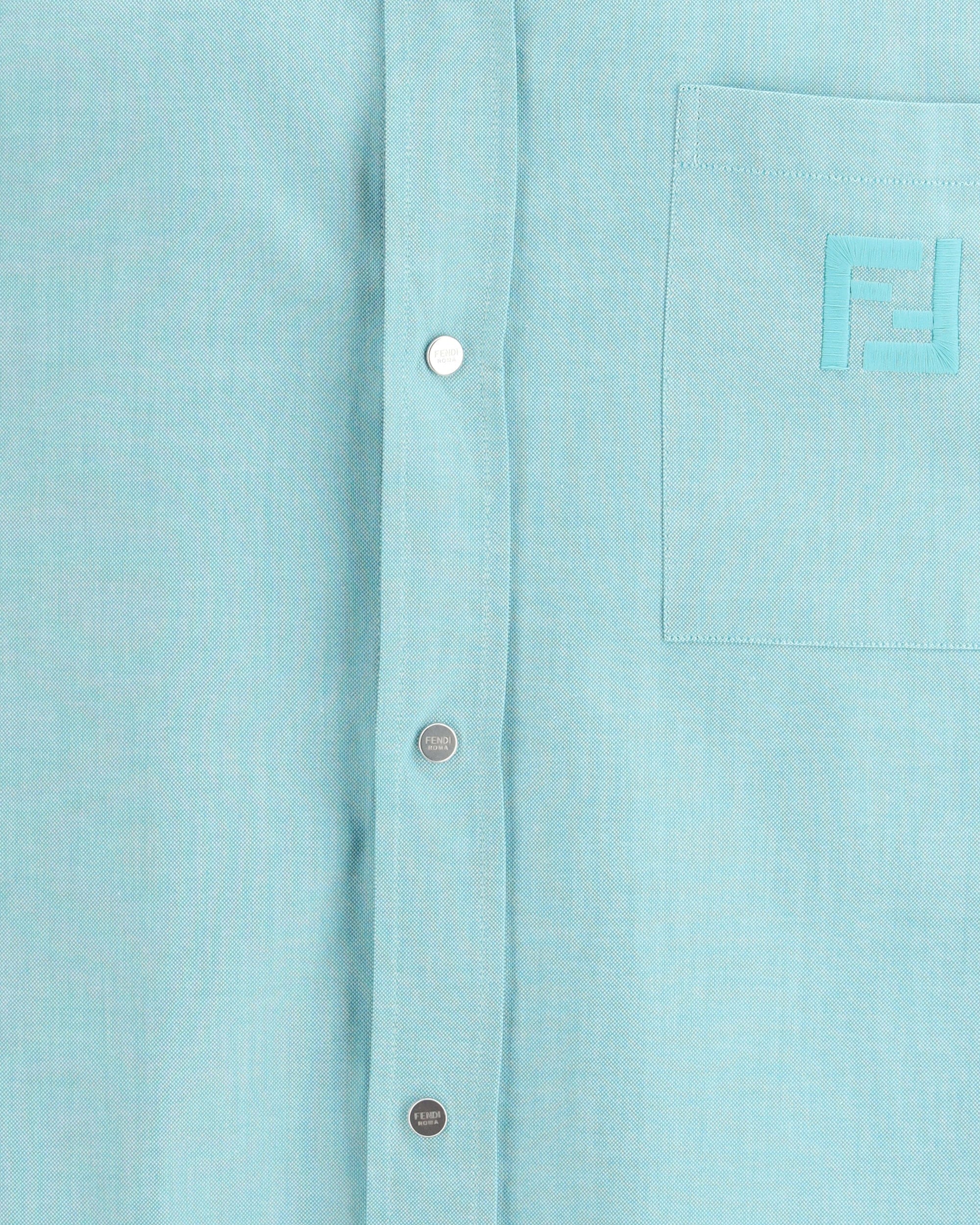 Fendi Oxford Cotton Shirt With Button-Down Collar