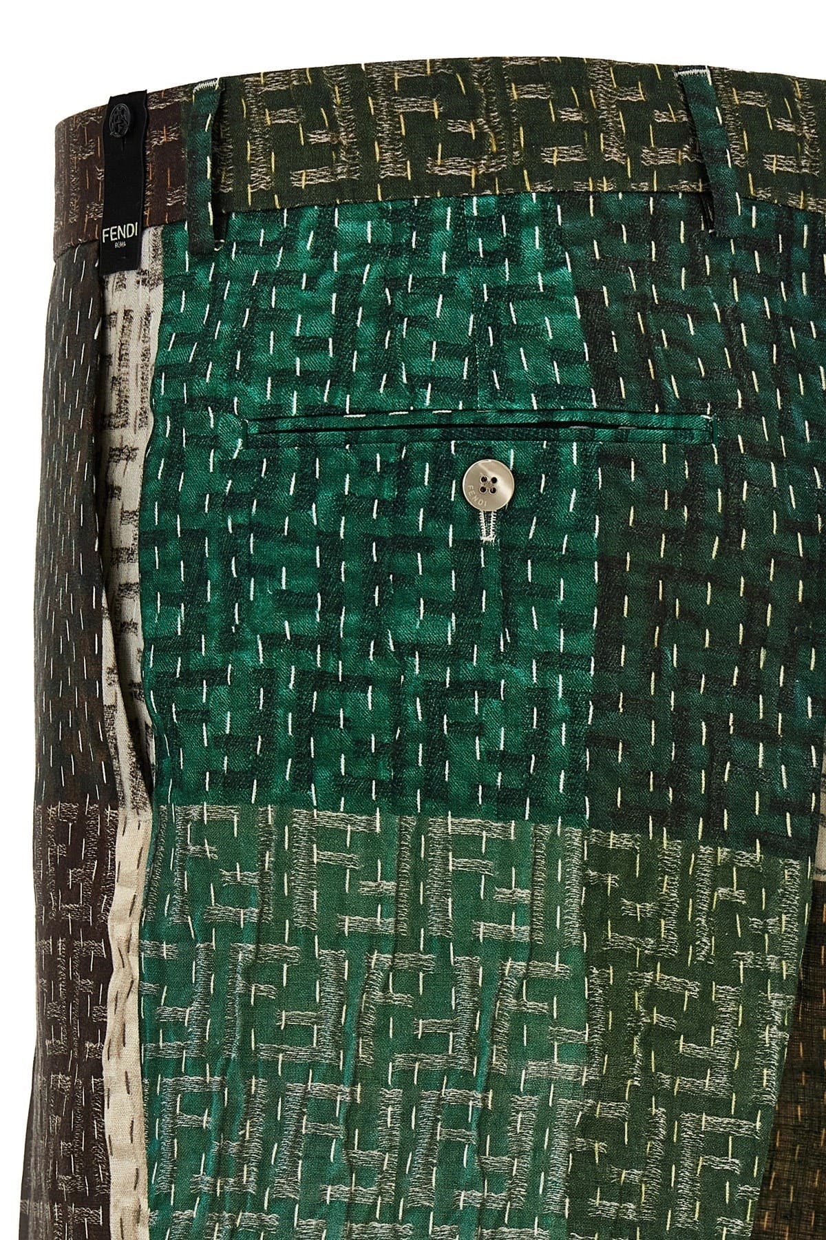 Fendi Fendi Patchwork Bermuda Shorts