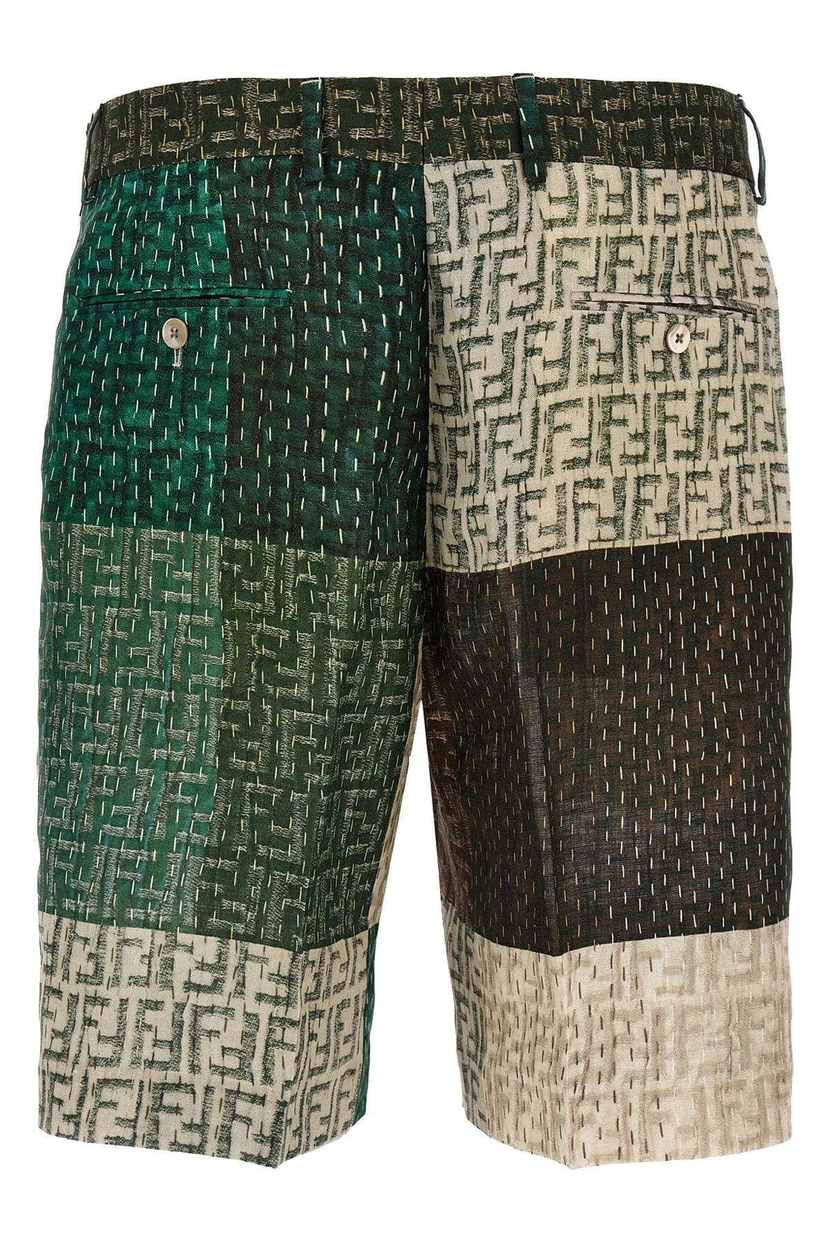 Fendi Fendi Patchwork Bermuda Shorts
