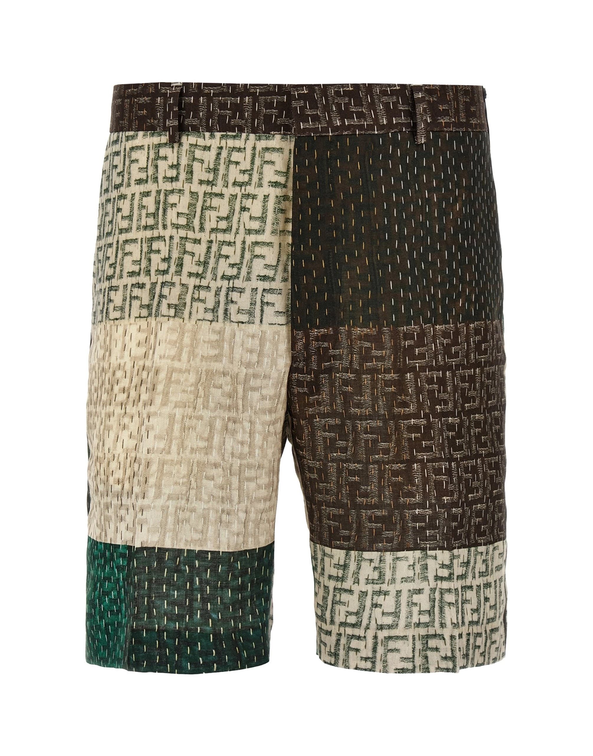 Fendi Fendi Patchwork Bermuda Shorts