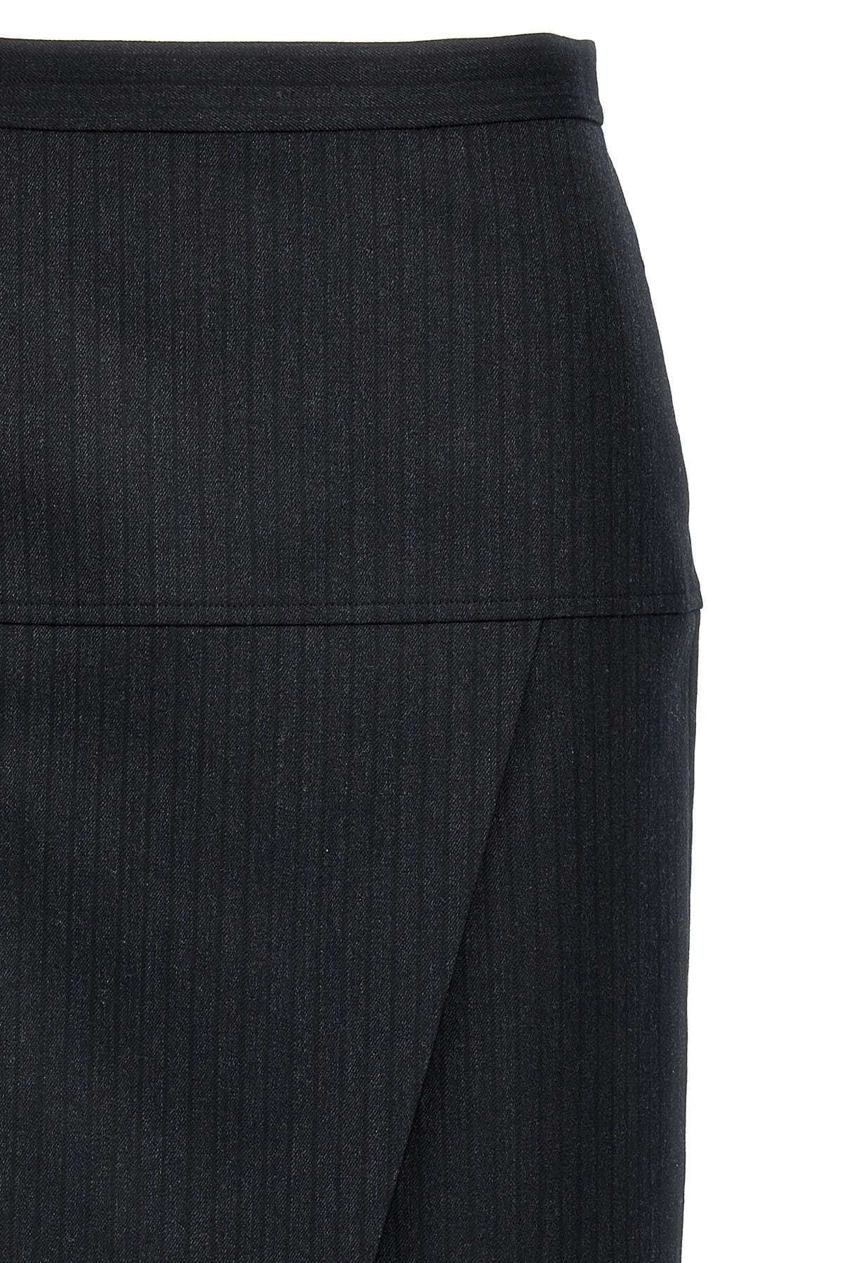 Fendi Fendi Pinstriped Wool Skirt