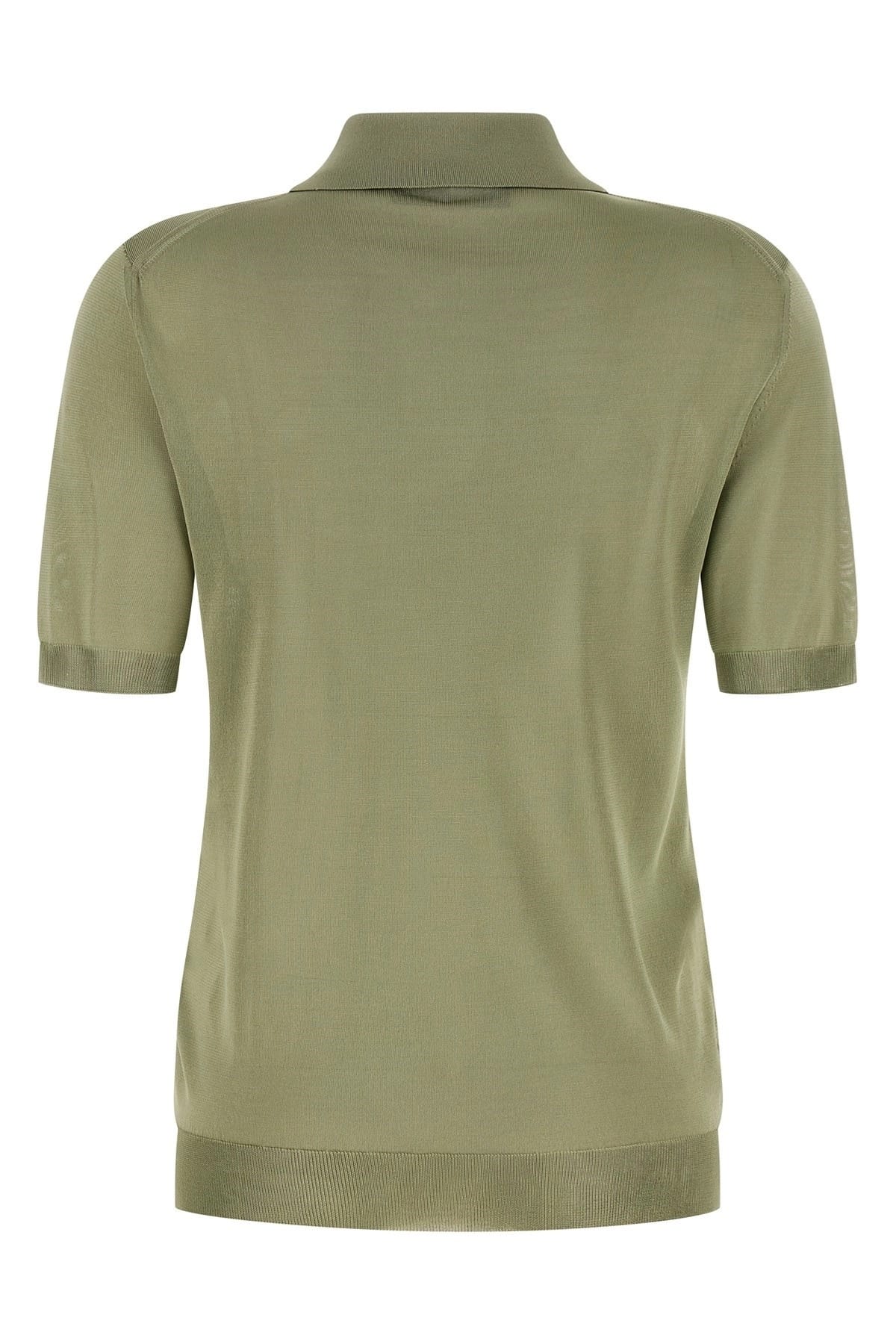 Fendi Fendi Shiny Viscose Polo Shirt