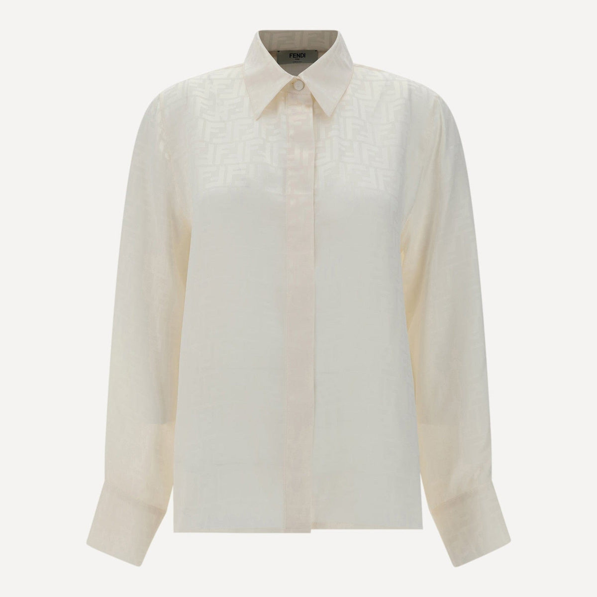 fendi white dress shirt Shirt White FF silk shirt