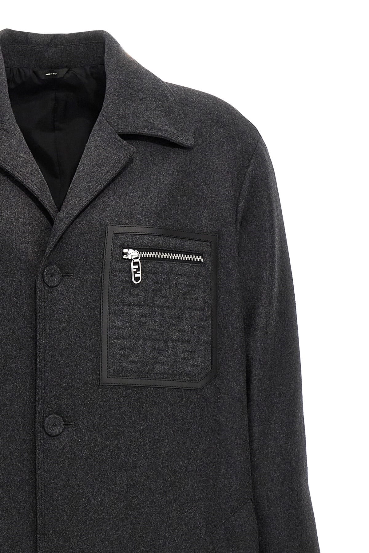 Fendi Fendi Single-Breasted Cashmere Coat