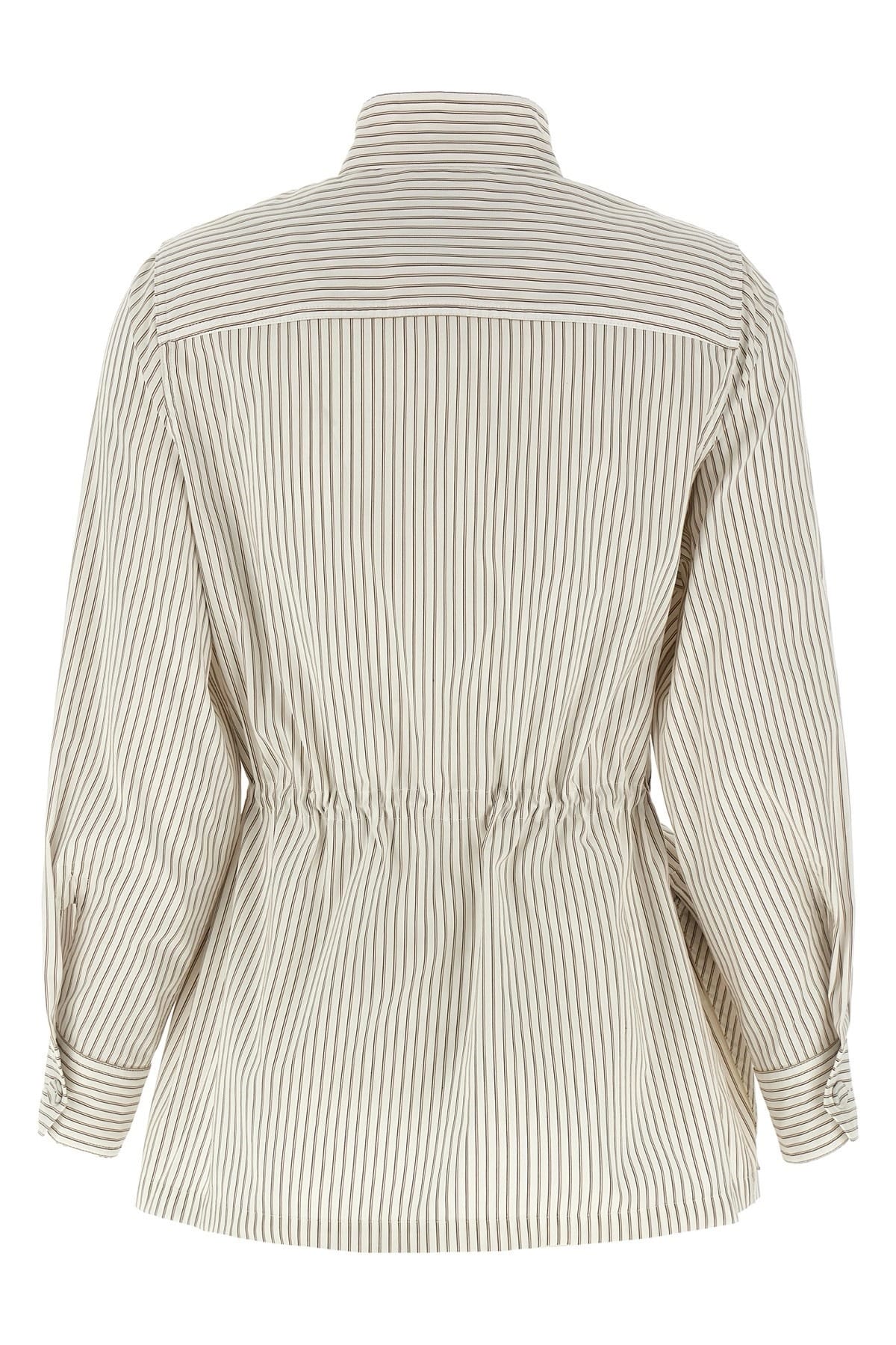 Fendi Fendi Striped Cotton Silk Blouson