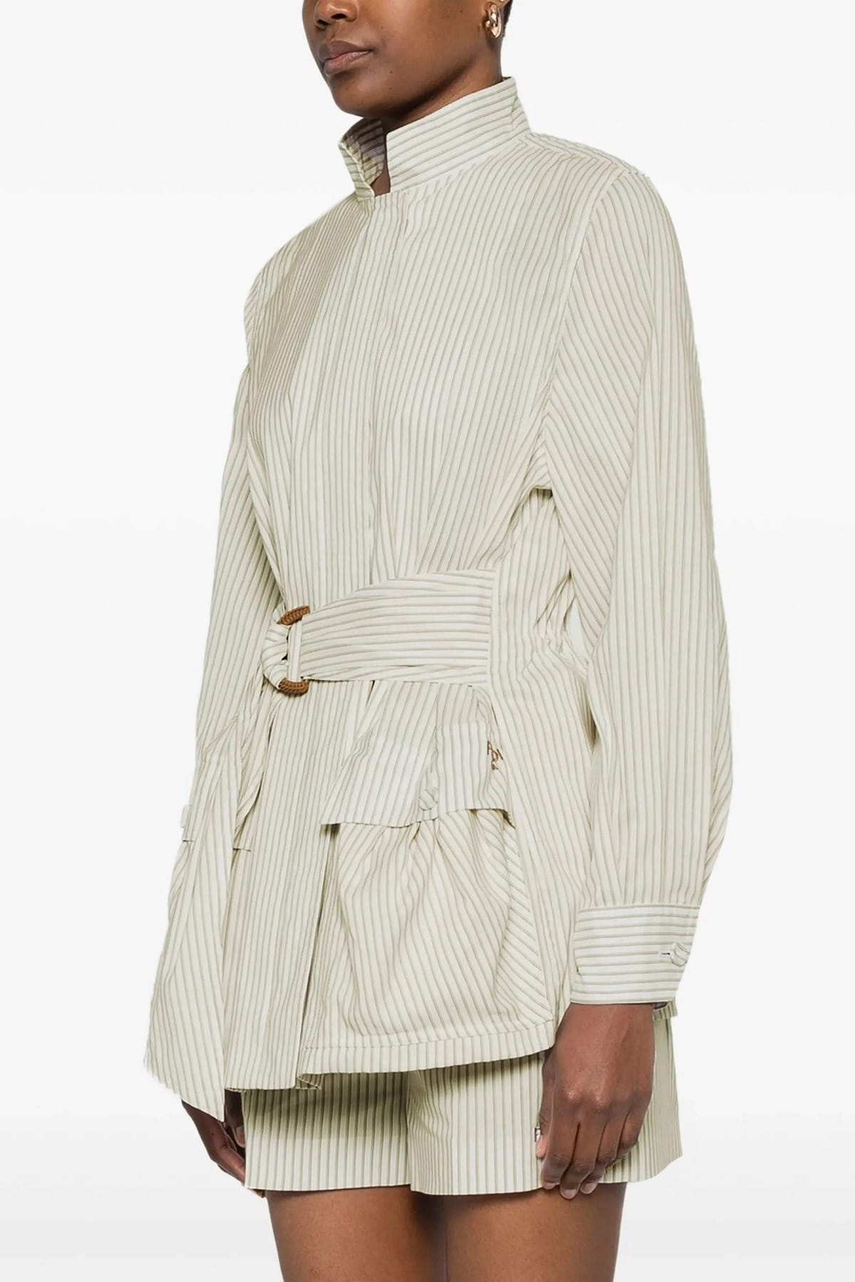 Fendi Fendi Striped Cotton Silk Blouson
