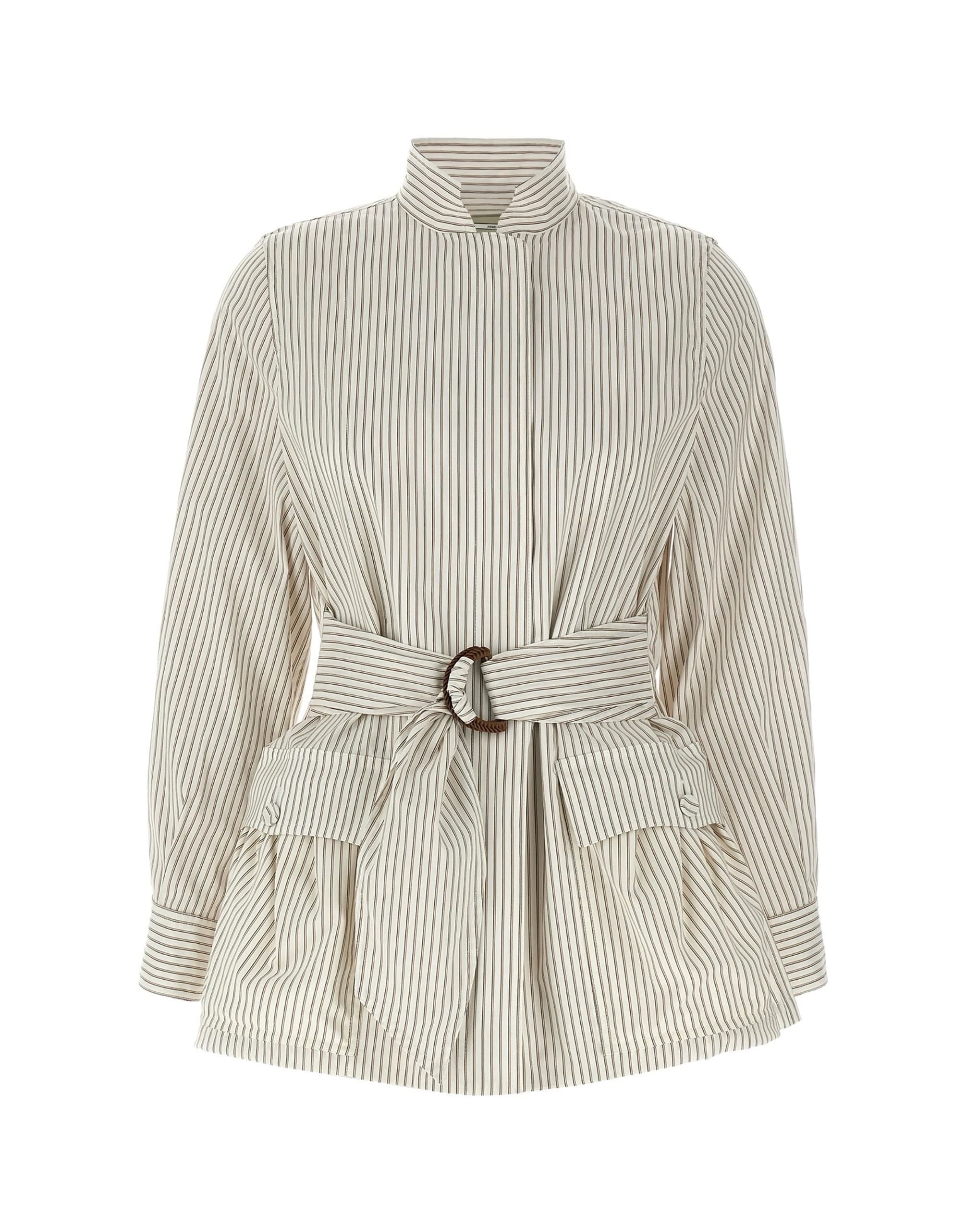 Fendi Fendi Striped Cotton Silk Blouson