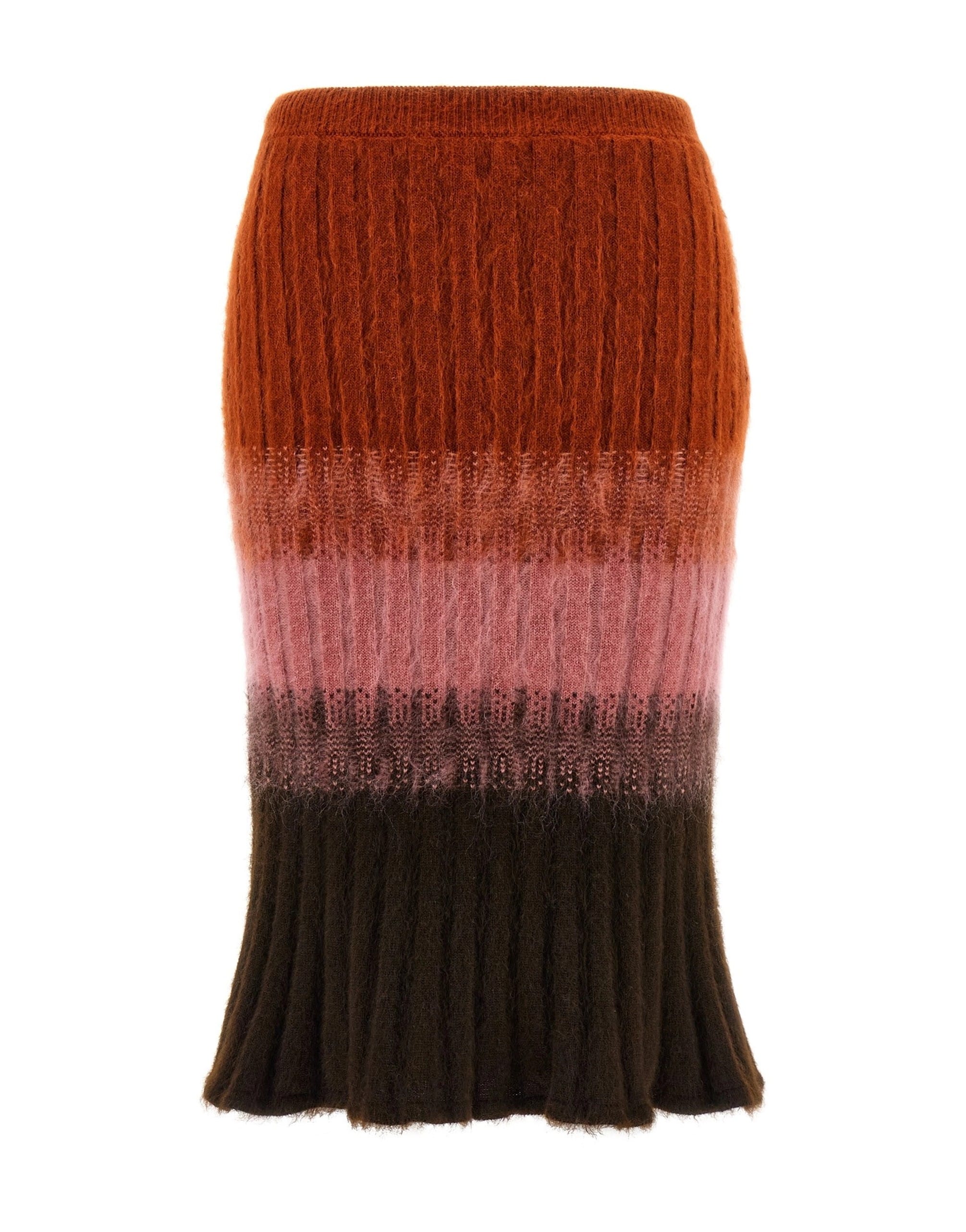 Fendi Fendi Wool Mohair Midi Skirt