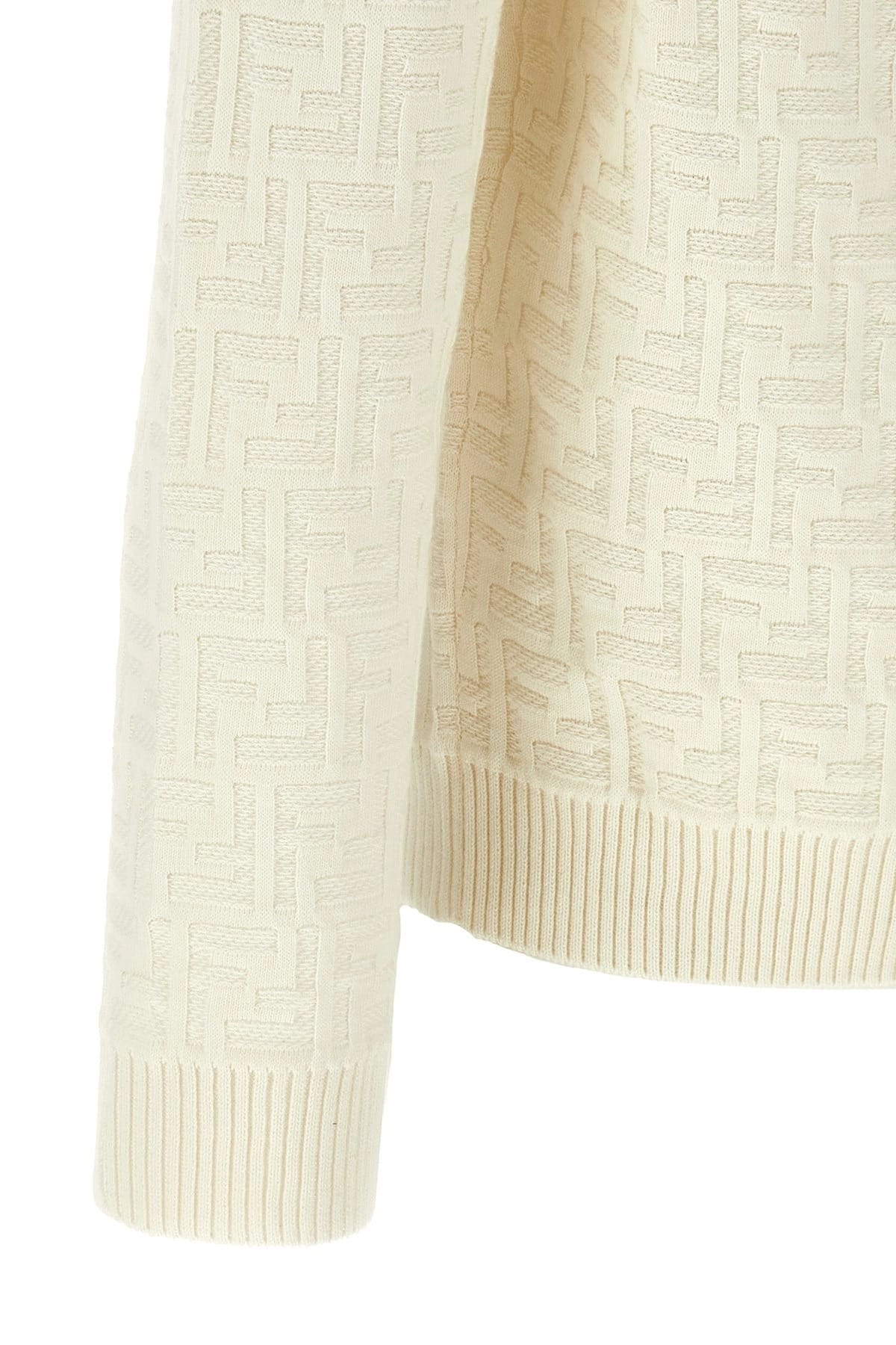 Fendi Fendi Zucca Jacquard Cotton Sweater