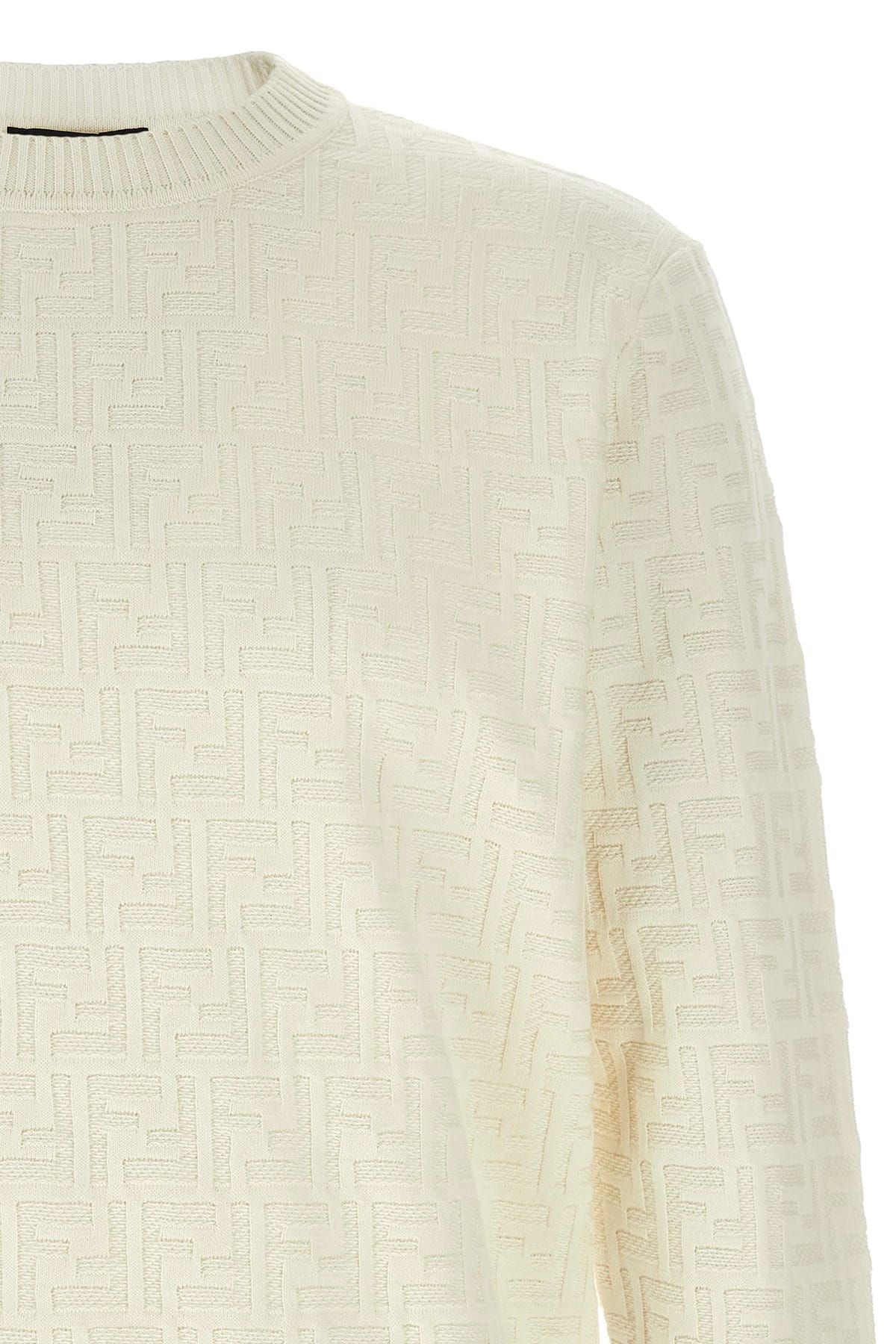 Fendi Fendi Zucca Jacquard Cotton Sweater