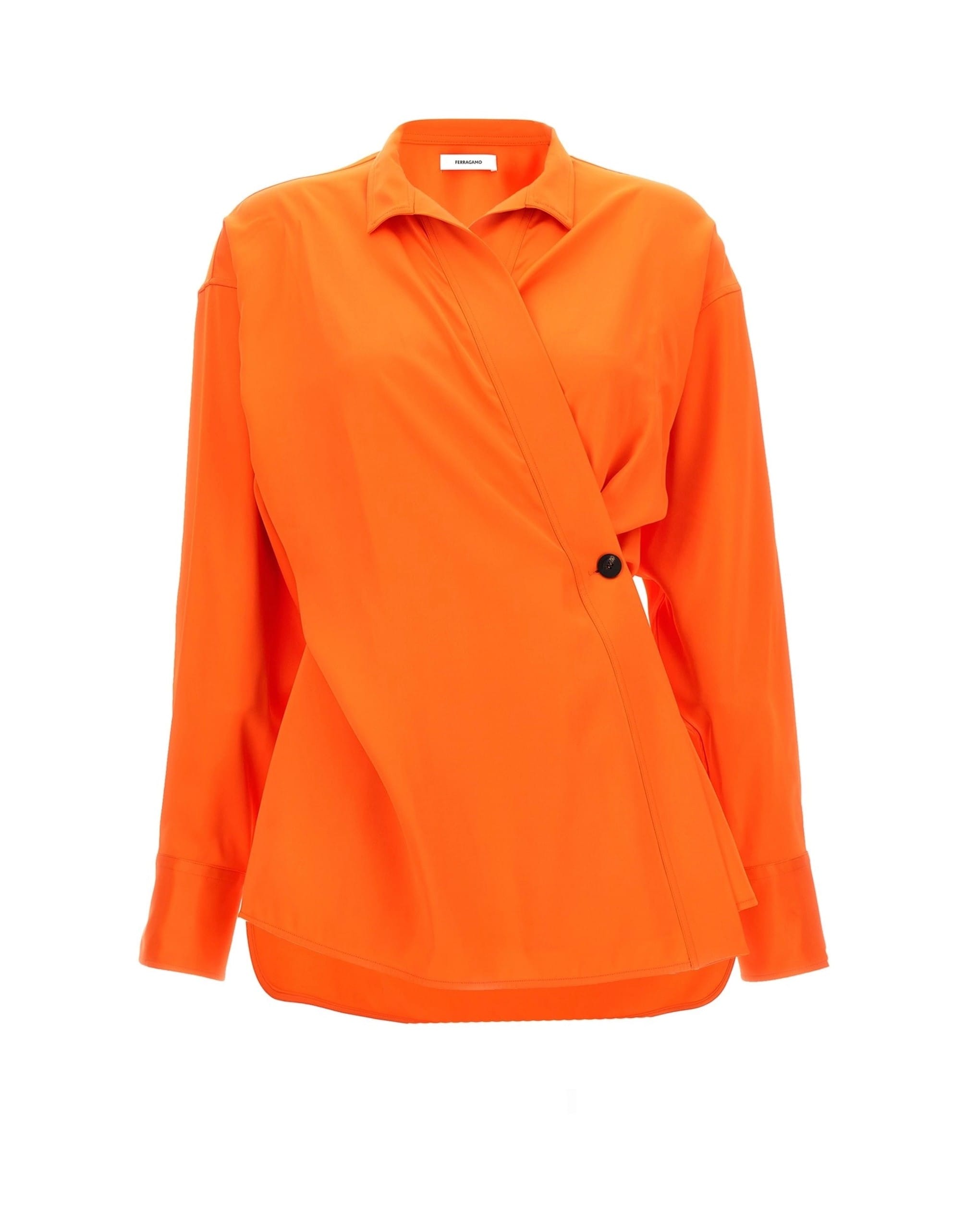 Ferragamo Ferragamo Asymmetric Satin Shirt
