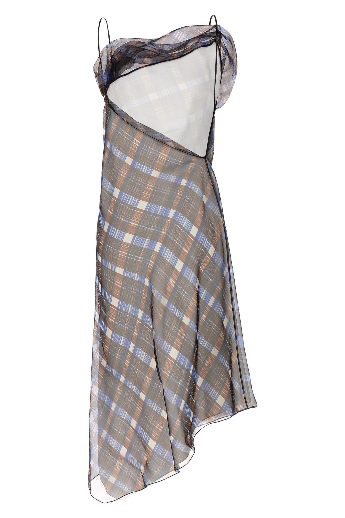 Ferragamo Asymmetrical Check Print Dress - alternate view