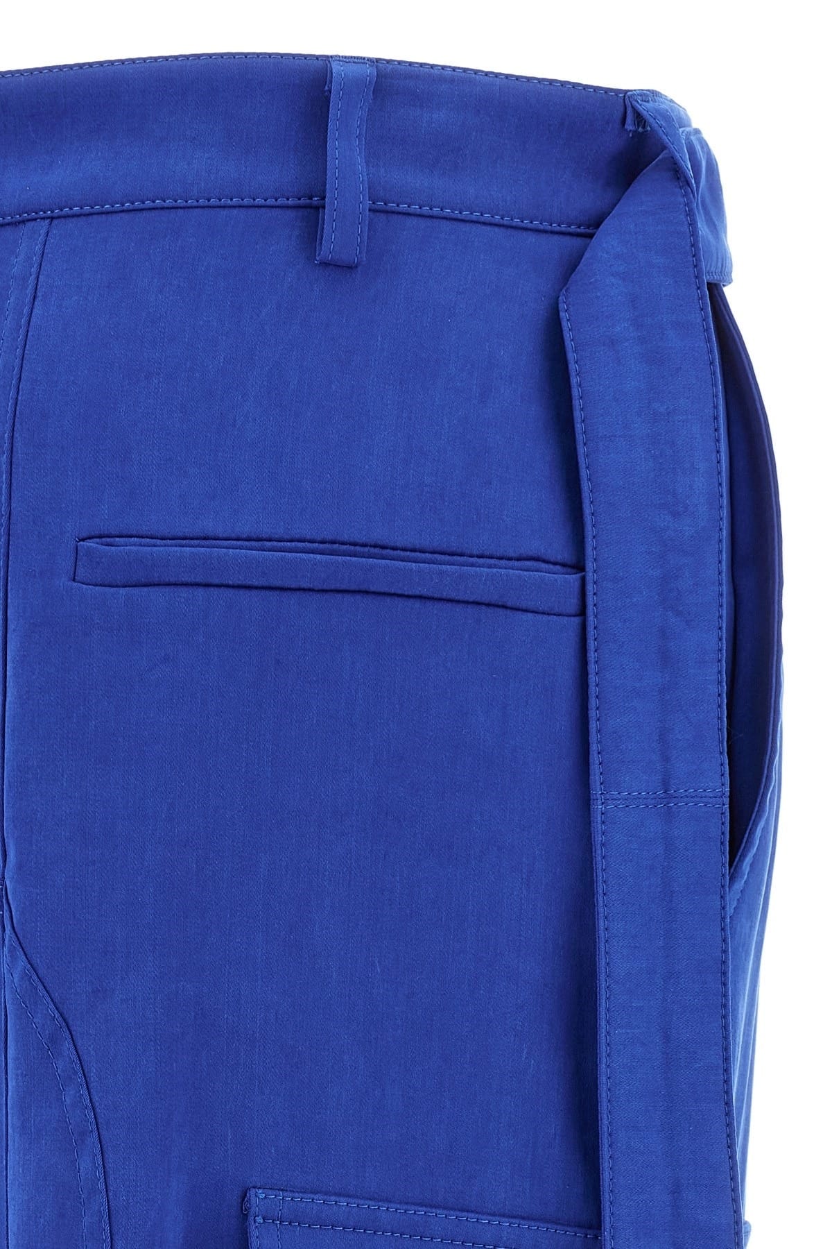 Ferragamo Ferragamo Blue Lyocell Cargo Pants