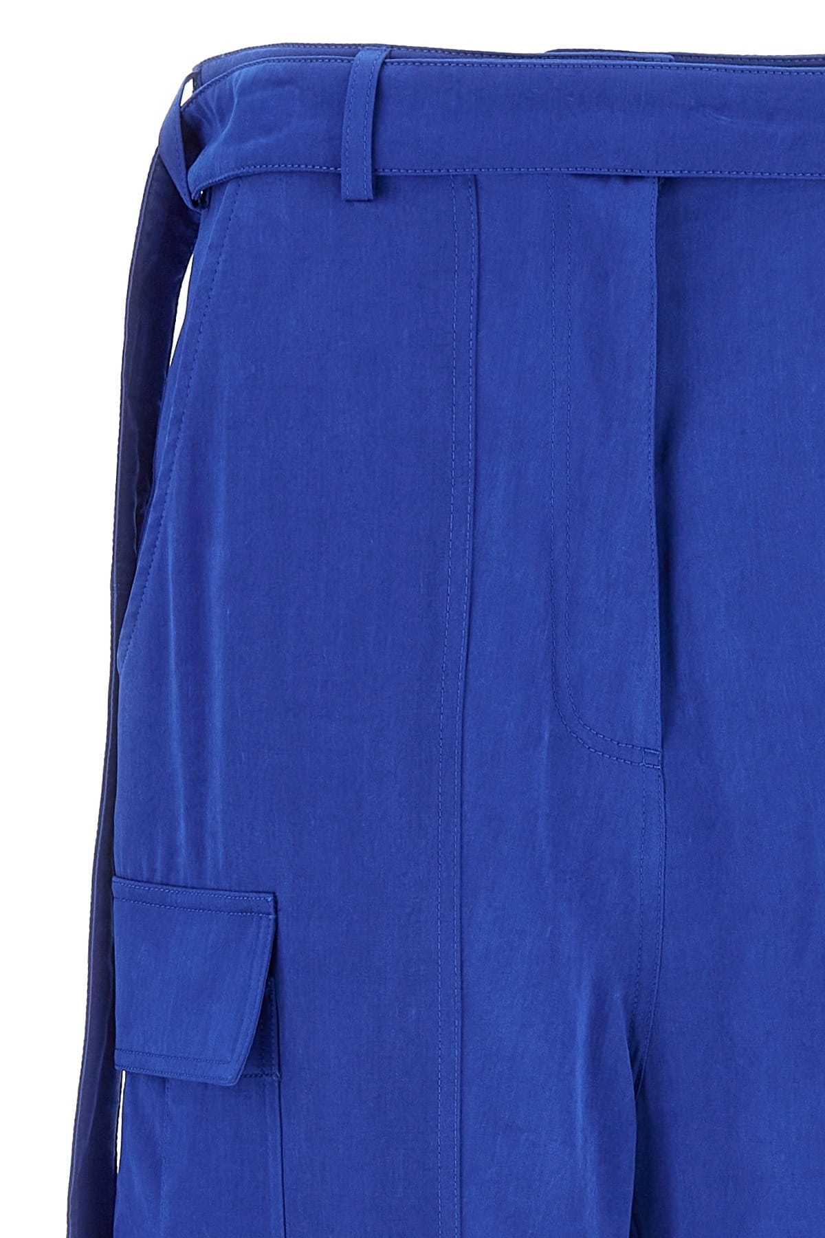 Ferragamo Ferragamo Blue Lyocell Cargo Pants