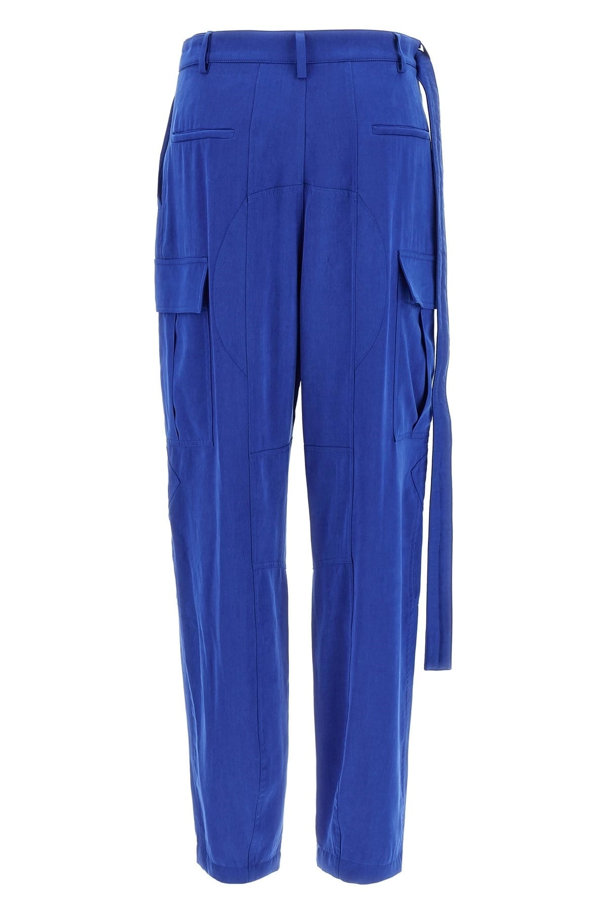Ferragamo Ferragamo Blue Lyocell Cargo Pants