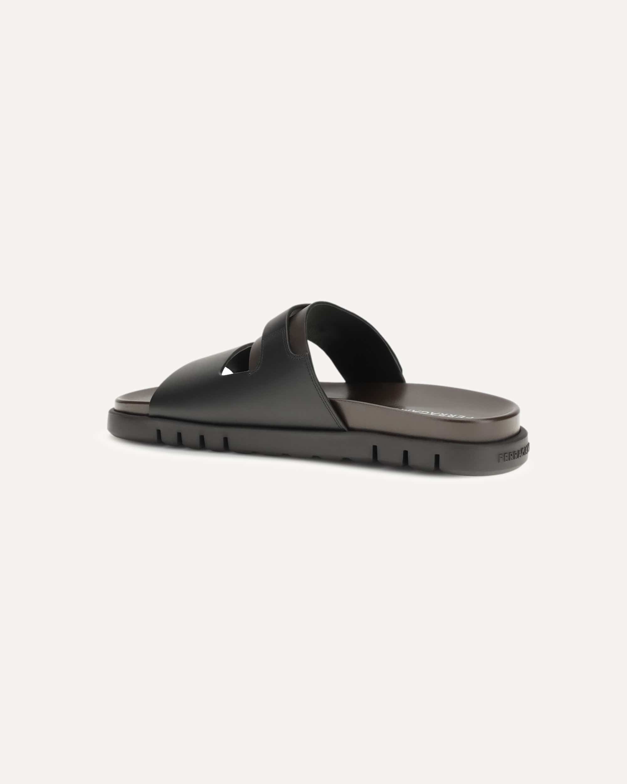 Ferragamo Double-Strap Leather Sandals
