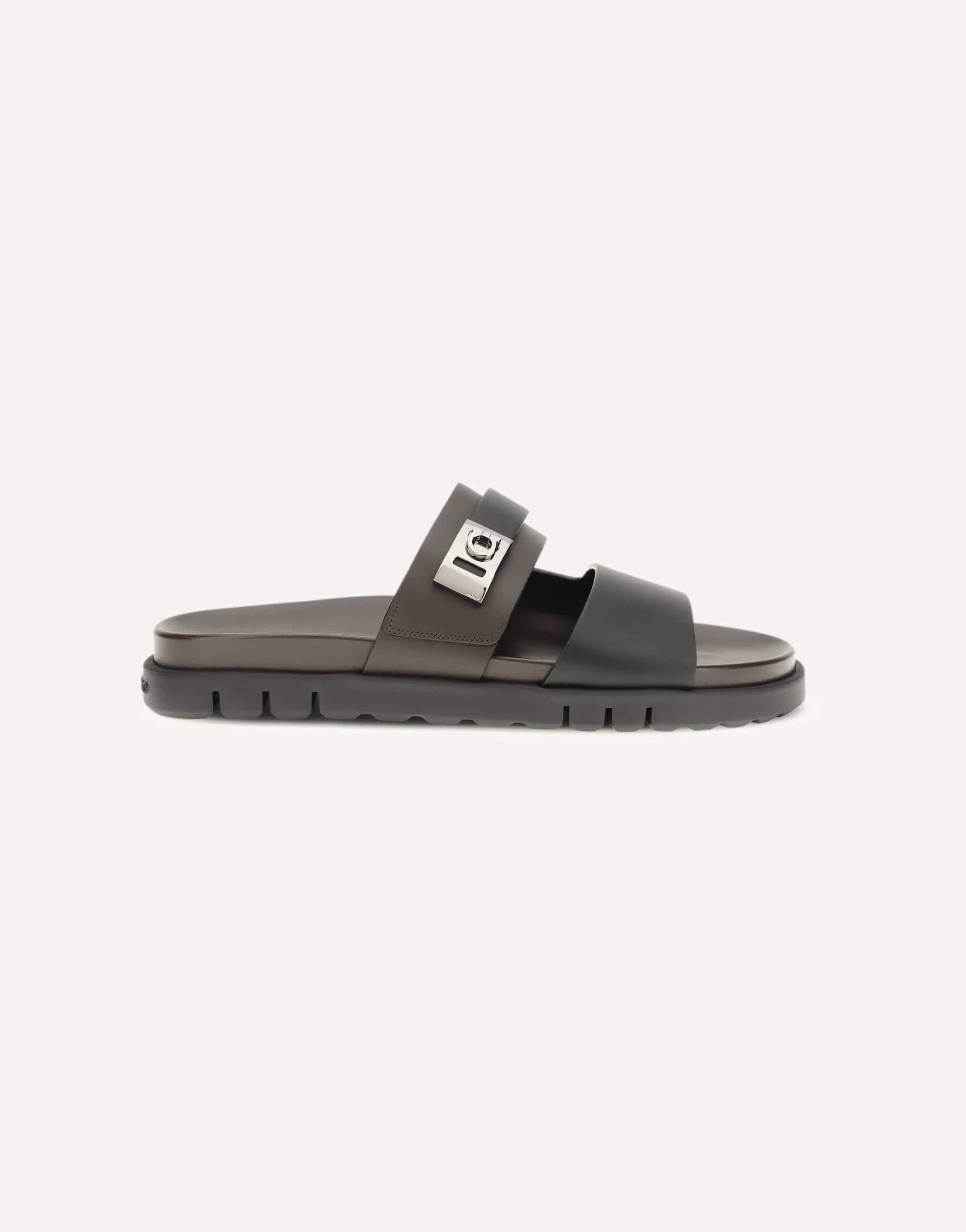 Ferragamo Double-Strap Leather Sandals