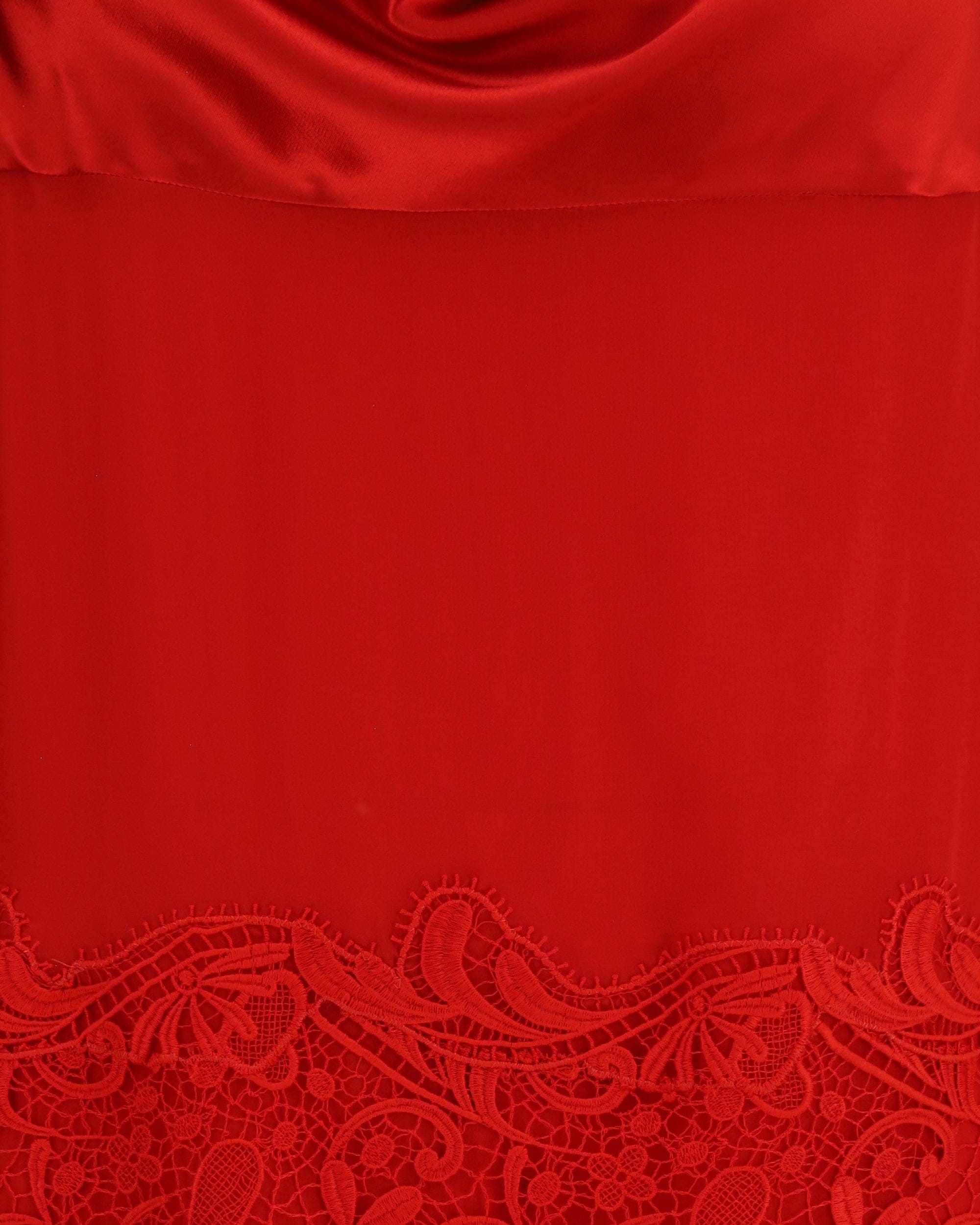 Ferragamo Maxikleid aus drapierter Spitze