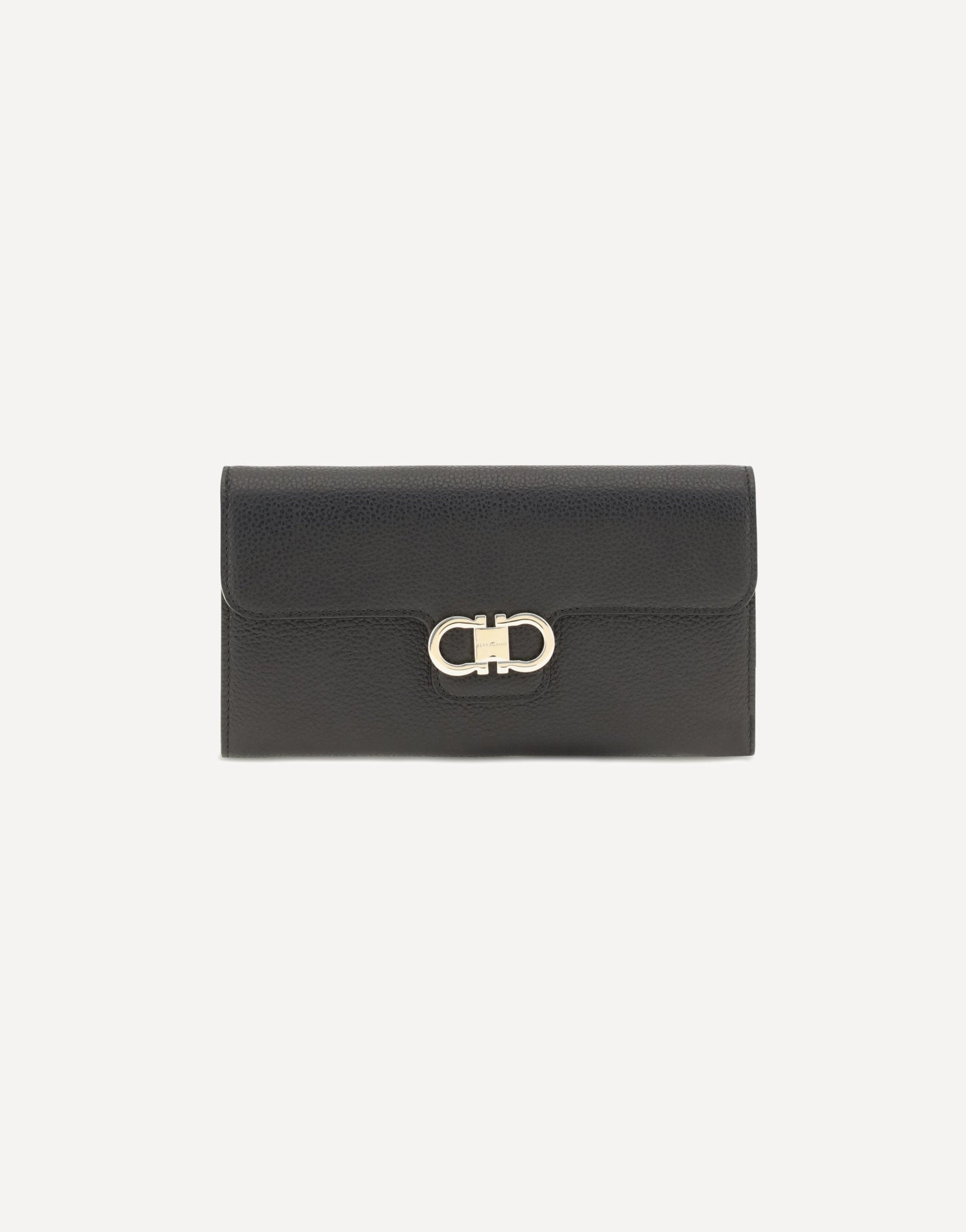 Ferragamo Gancini Wallet With Shoulder Strap