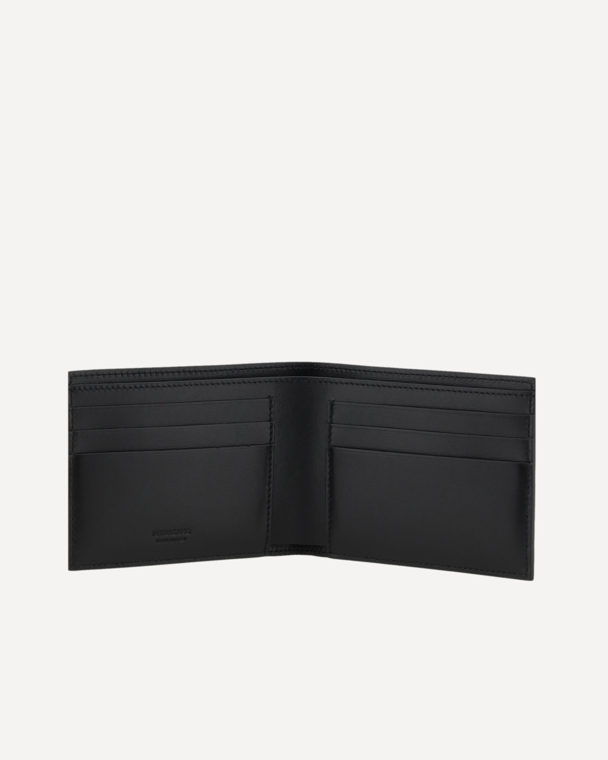 Ferragamo Leather Wallet With Bifold Design