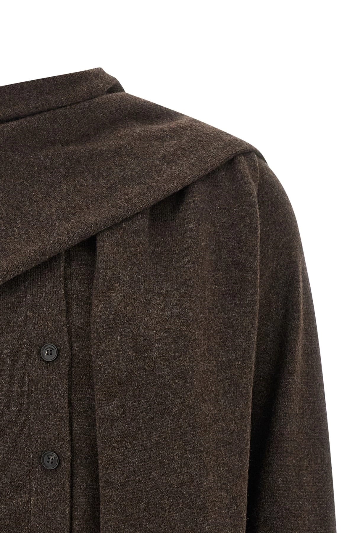 Ferragamo Ferragamo Scarf Insert Cashmere Cardigan