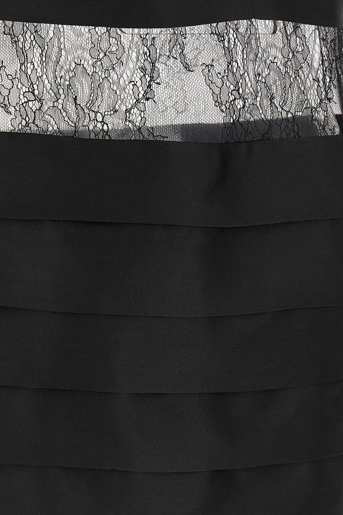Ferragamo Ferragamo Silk Lace Insert Mini Dress