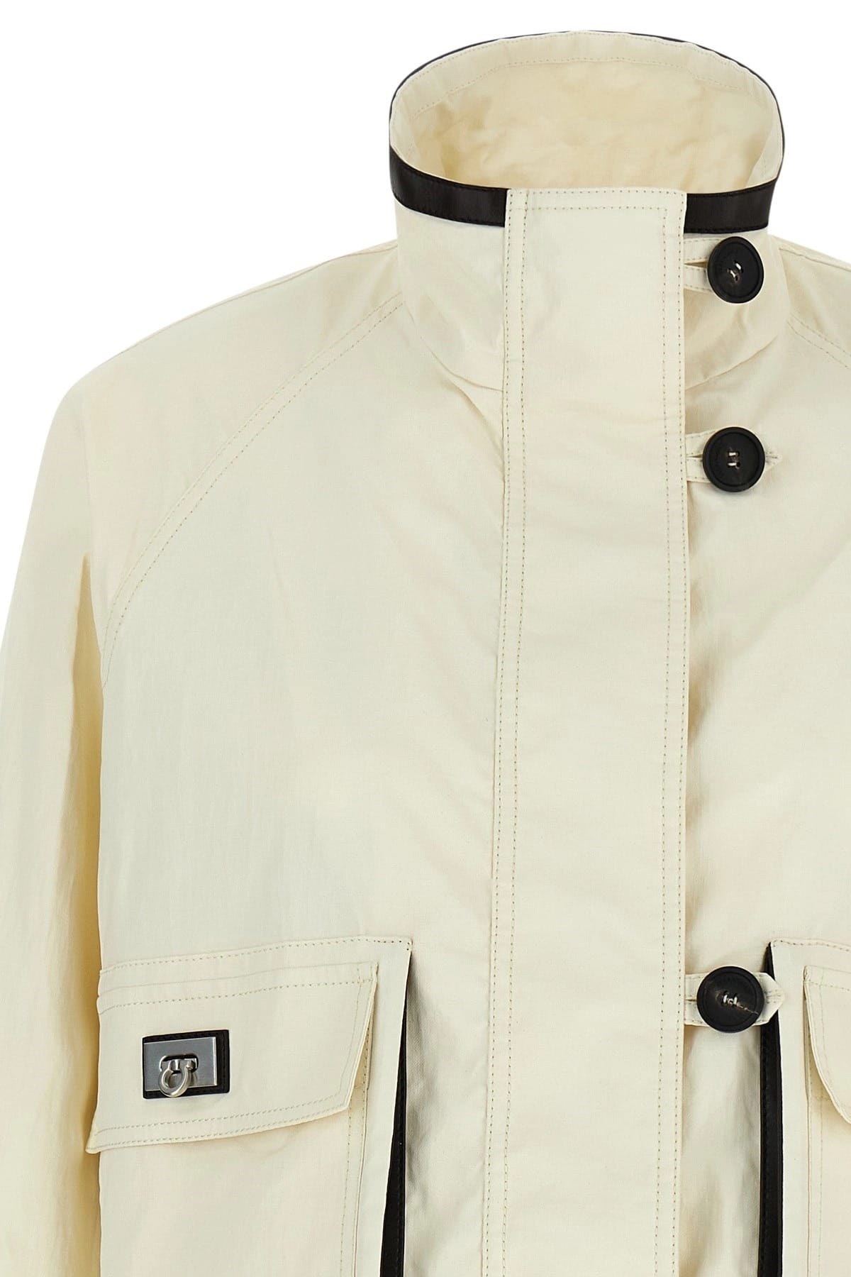 Ferragamo Ferragamo White Tech Linen Jacket