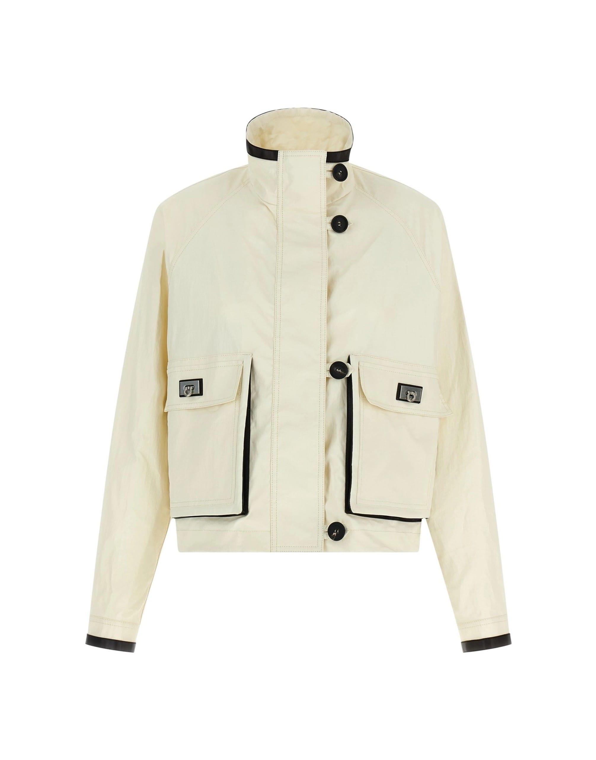 Ferragamo Ferragamo White Tech Linen Jacket