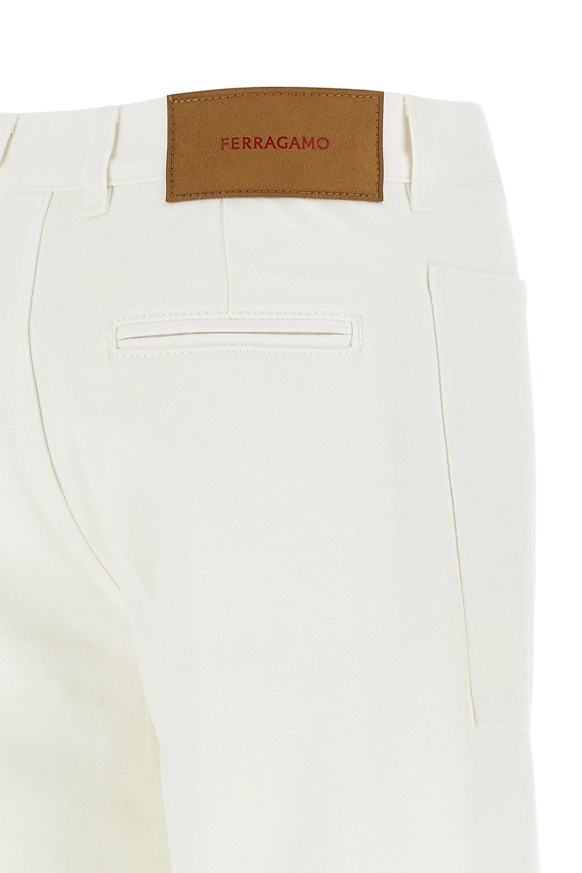 Ferragamo Ferragamo White Wide Straight Jeans
