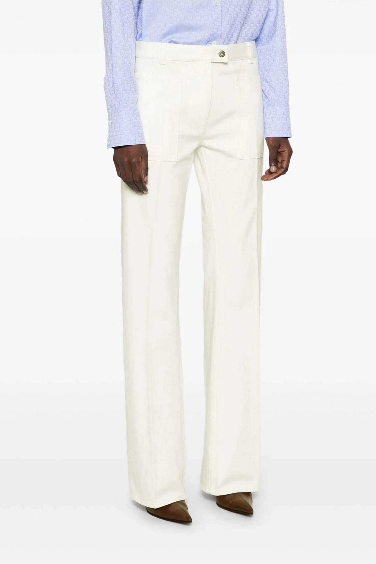 Ferragamo White Wide Straight Jeans - alternate view
