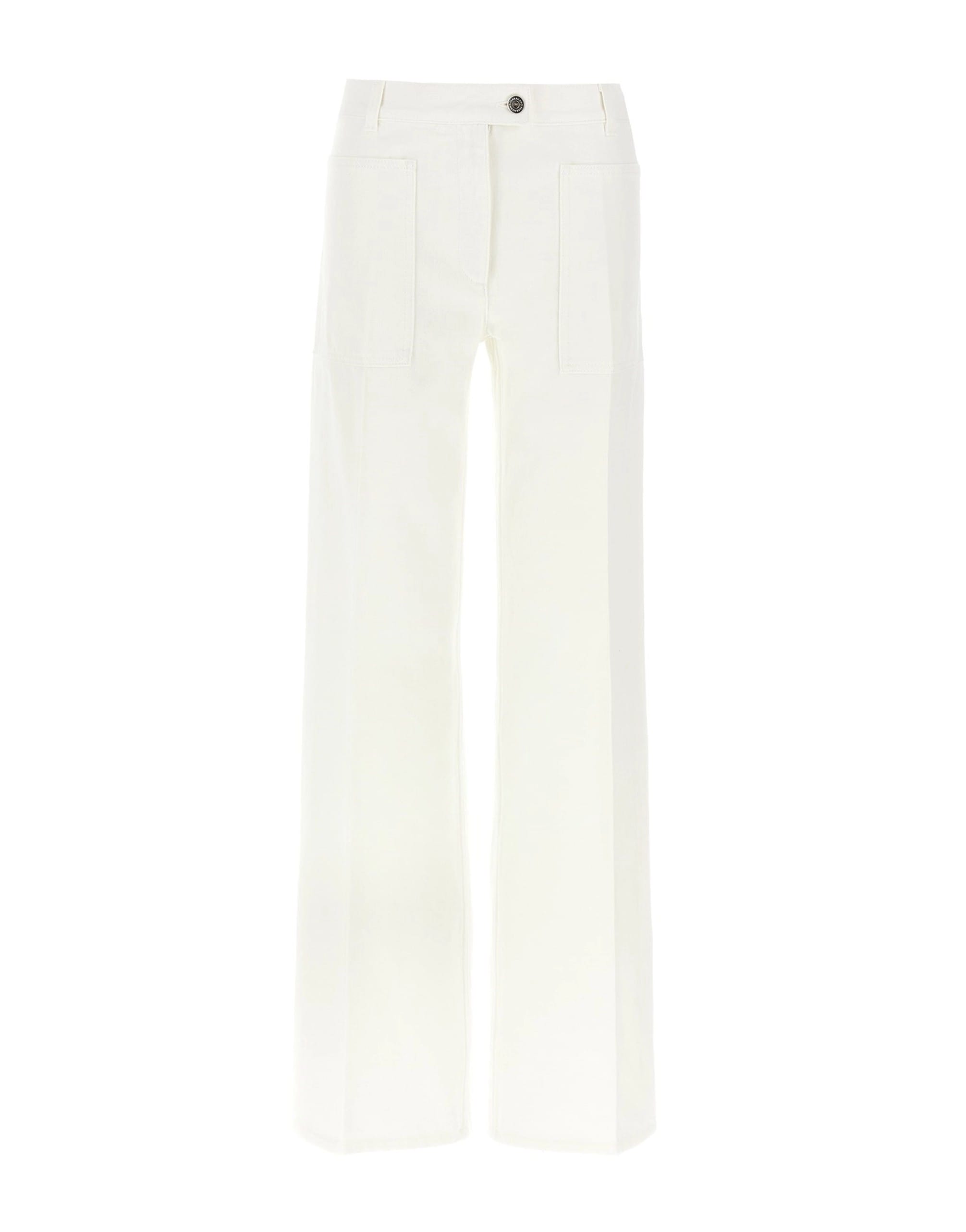 Ferragamo Ferragamo White Wide Straight Jeans