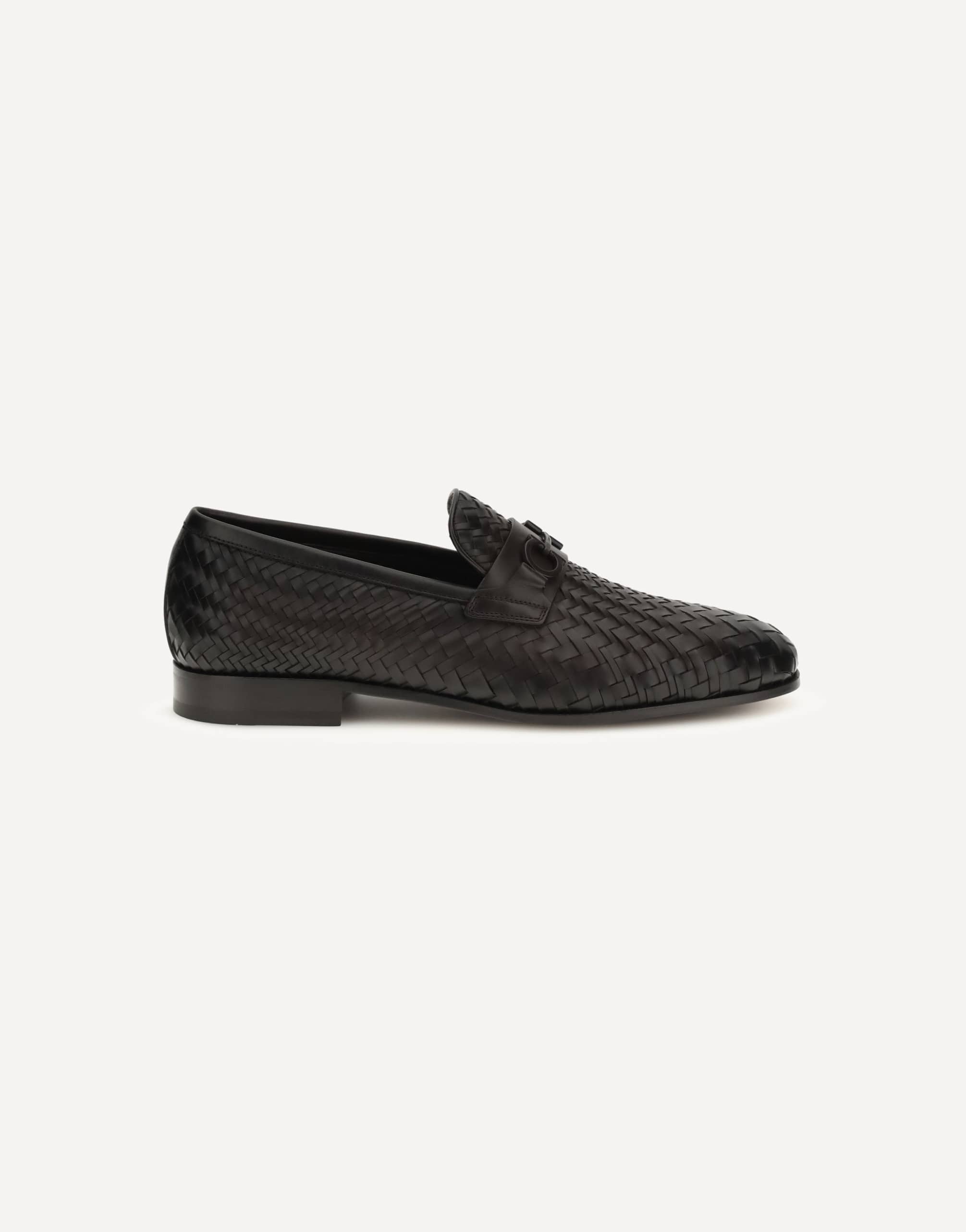 Ferragamo Woven Gancini Loafers