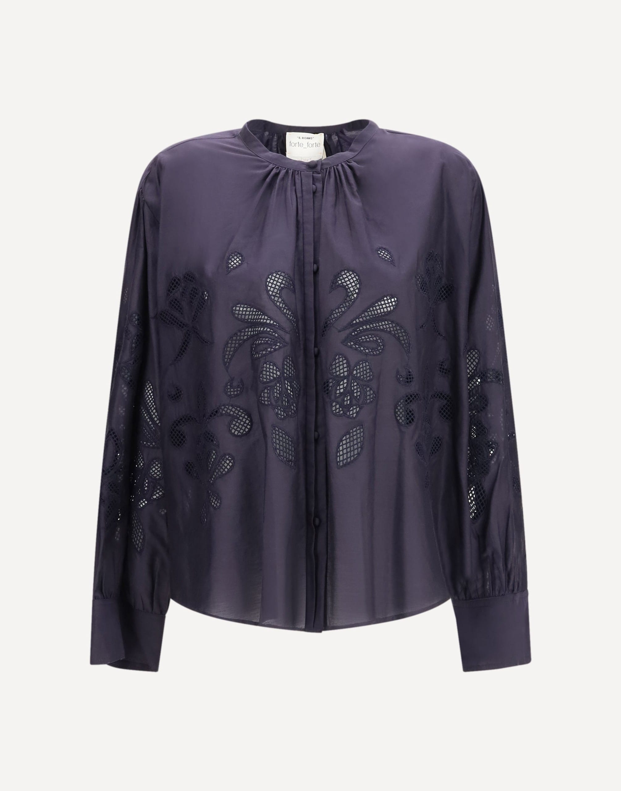 Forte_Forte Embroidered Cotton Long Sleeve Shirt