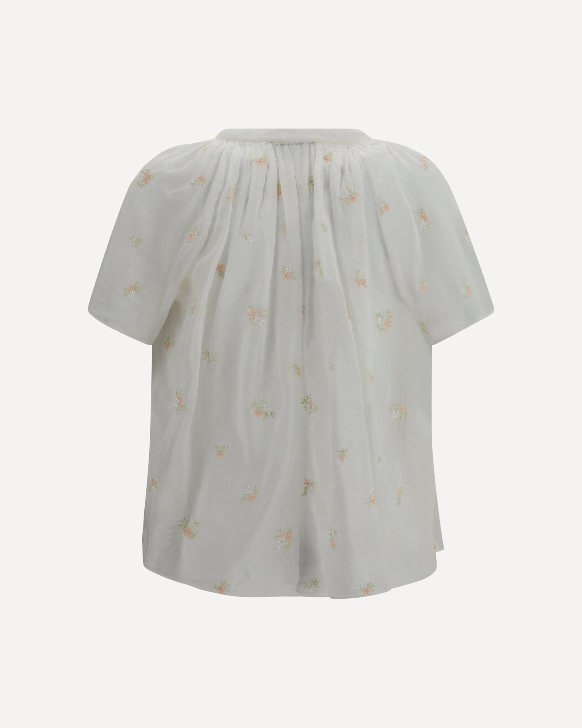 Forte_Forte Floral V-Neck Button Shirt