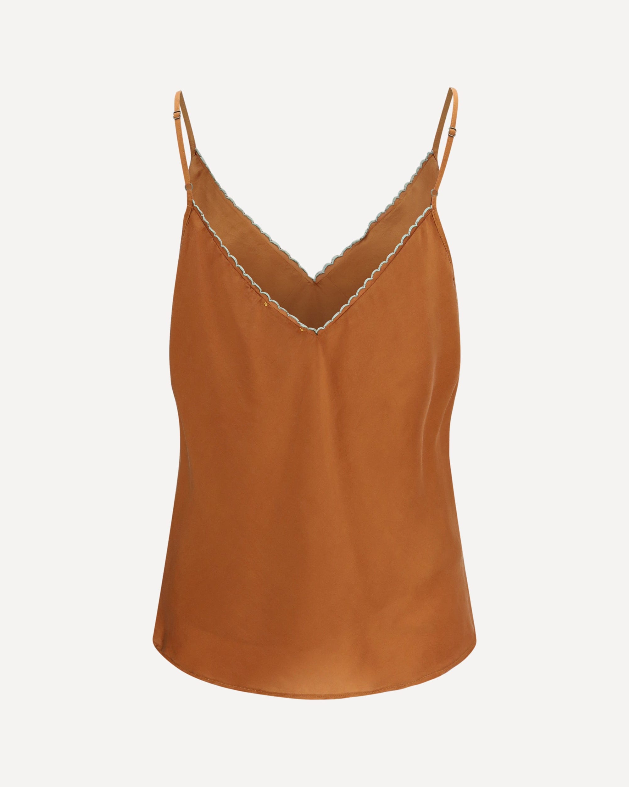 Forte_Forte Short Embroidered Habotai Silk Camisole - alternate view