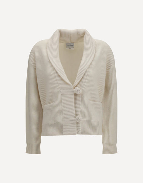 Forte_Forte Wool Cashmere English Rib Cardigan | Sendegaro