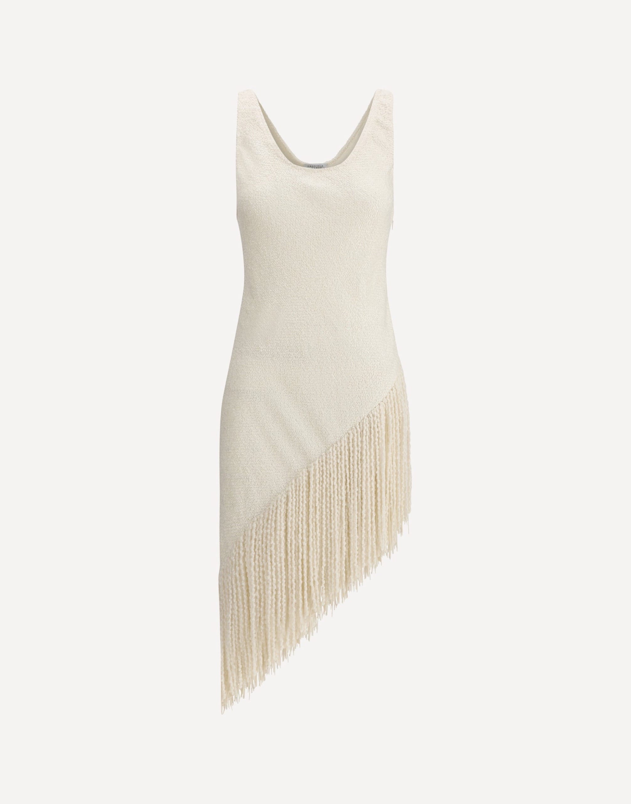 Gabriela Hearst Ursin Sleeveless Top With Cashmere-Silk Embroidered Fringe