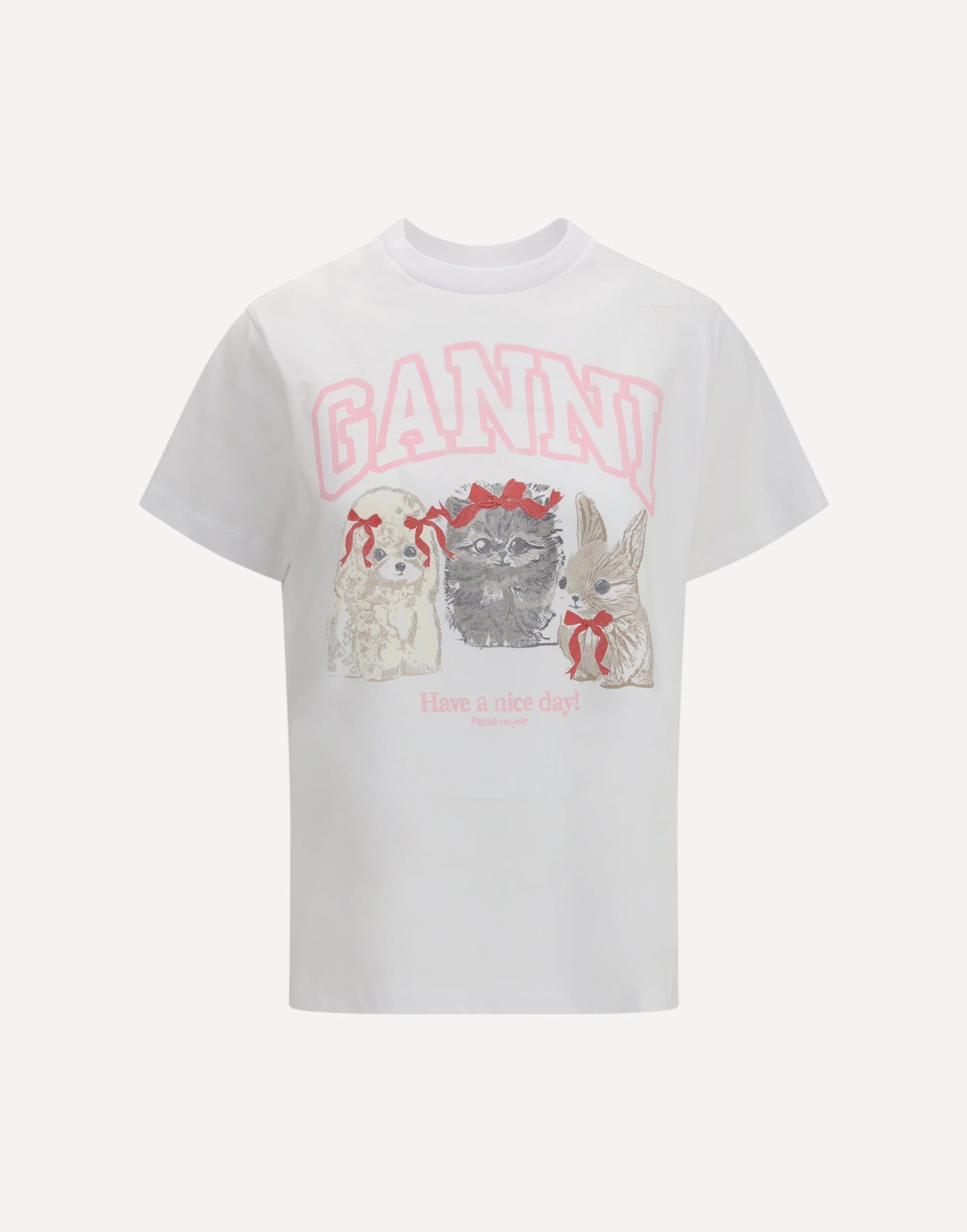 Ganni Animals Print T-Shirt