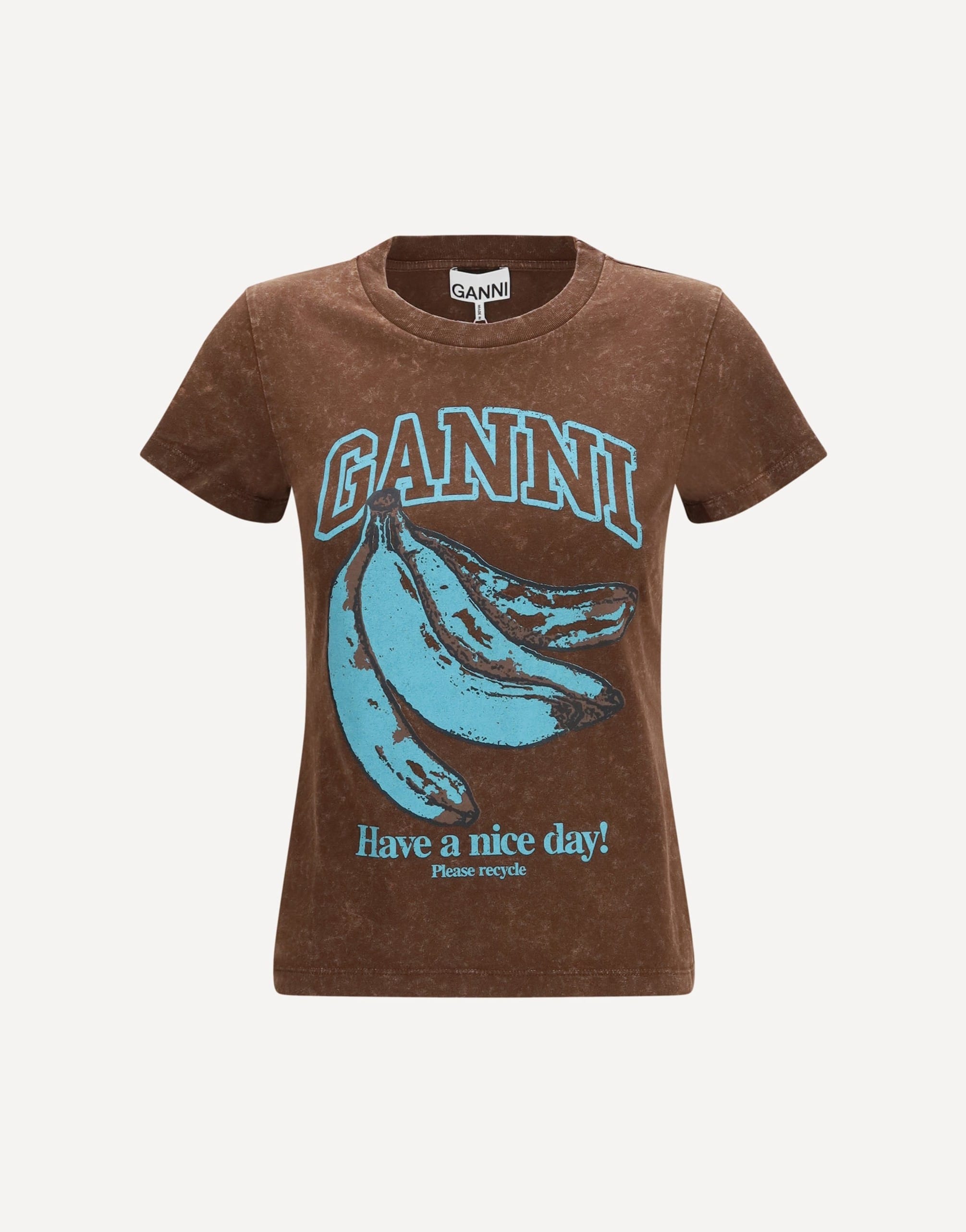 トップス GANNI 2025 SS Shirt Ganni Banana Cotton T-Shirt | Sendegaro