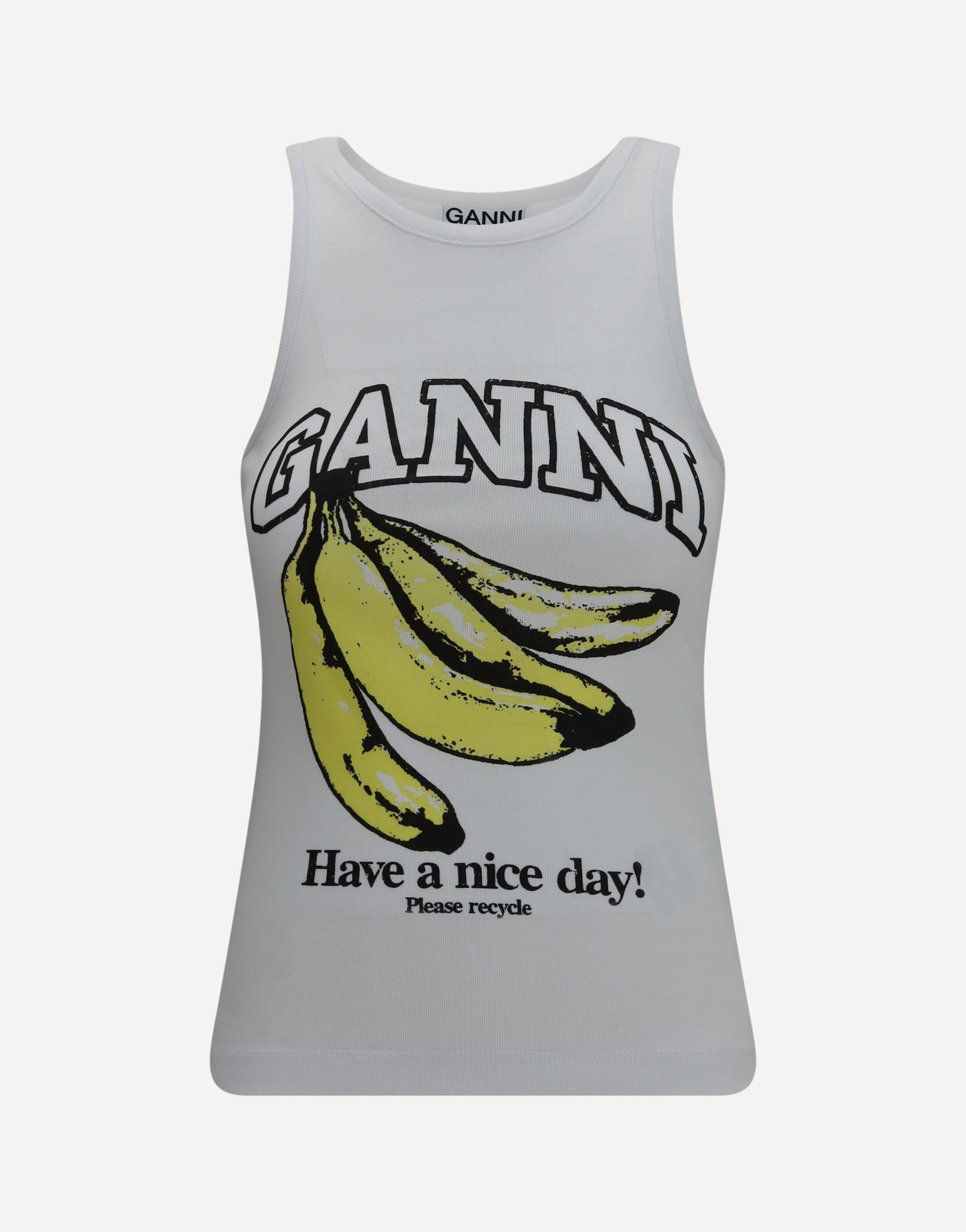 Ganni Ganni Banana Cotton Tank Top