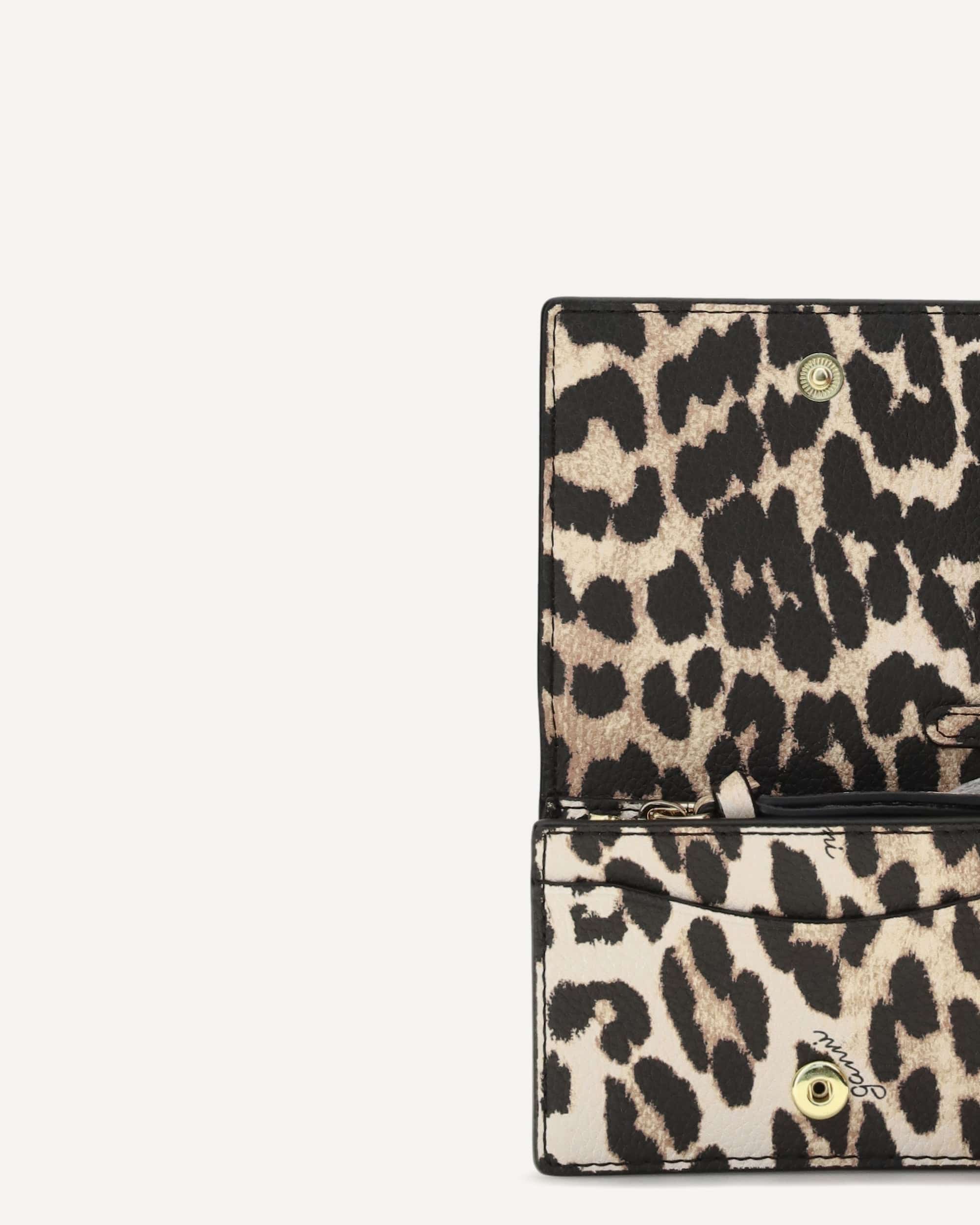 Ganni Ganni Bou Animal Print Card Holder