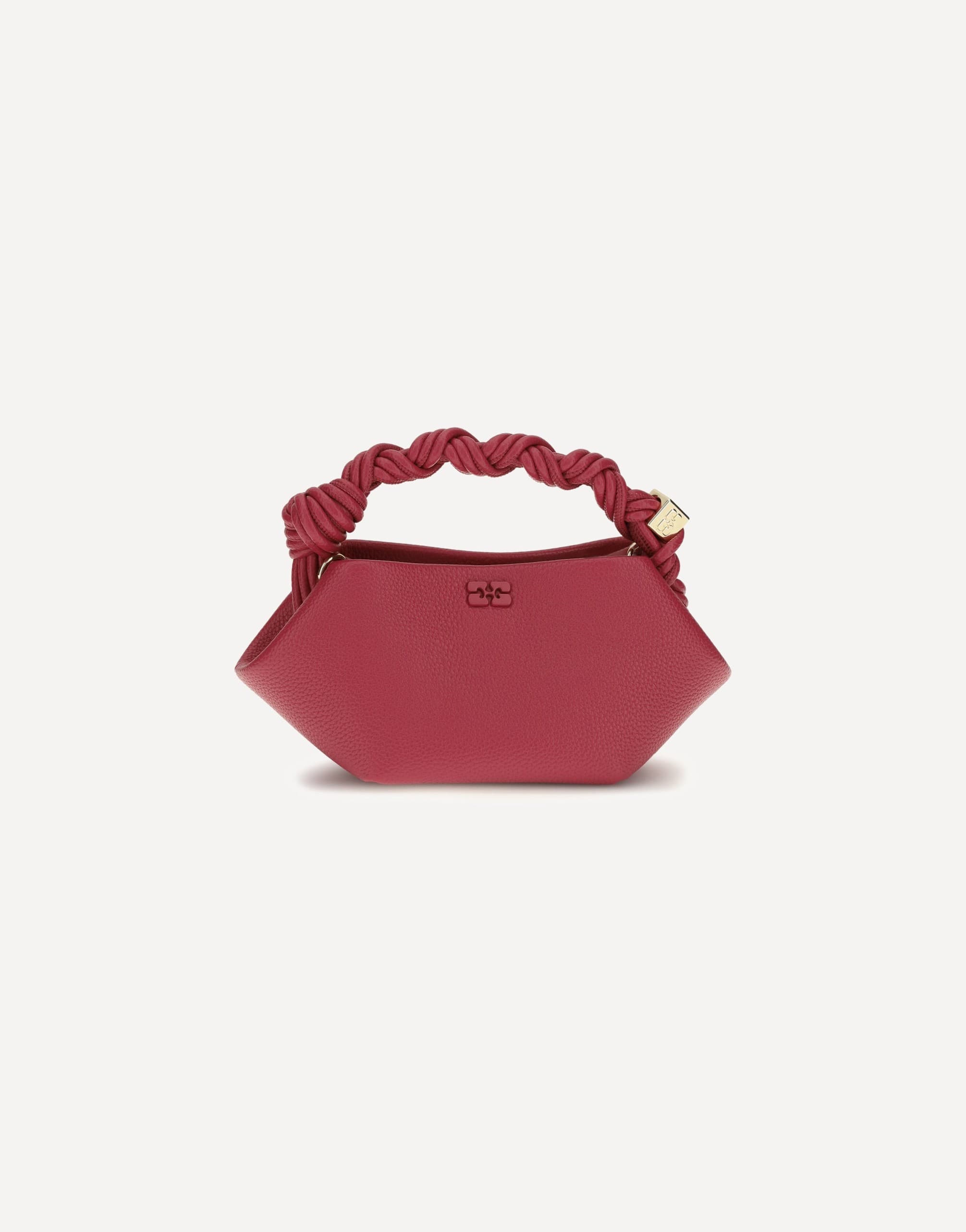 Ganni Bou Handbag In Grained Leather Shoulder Bags