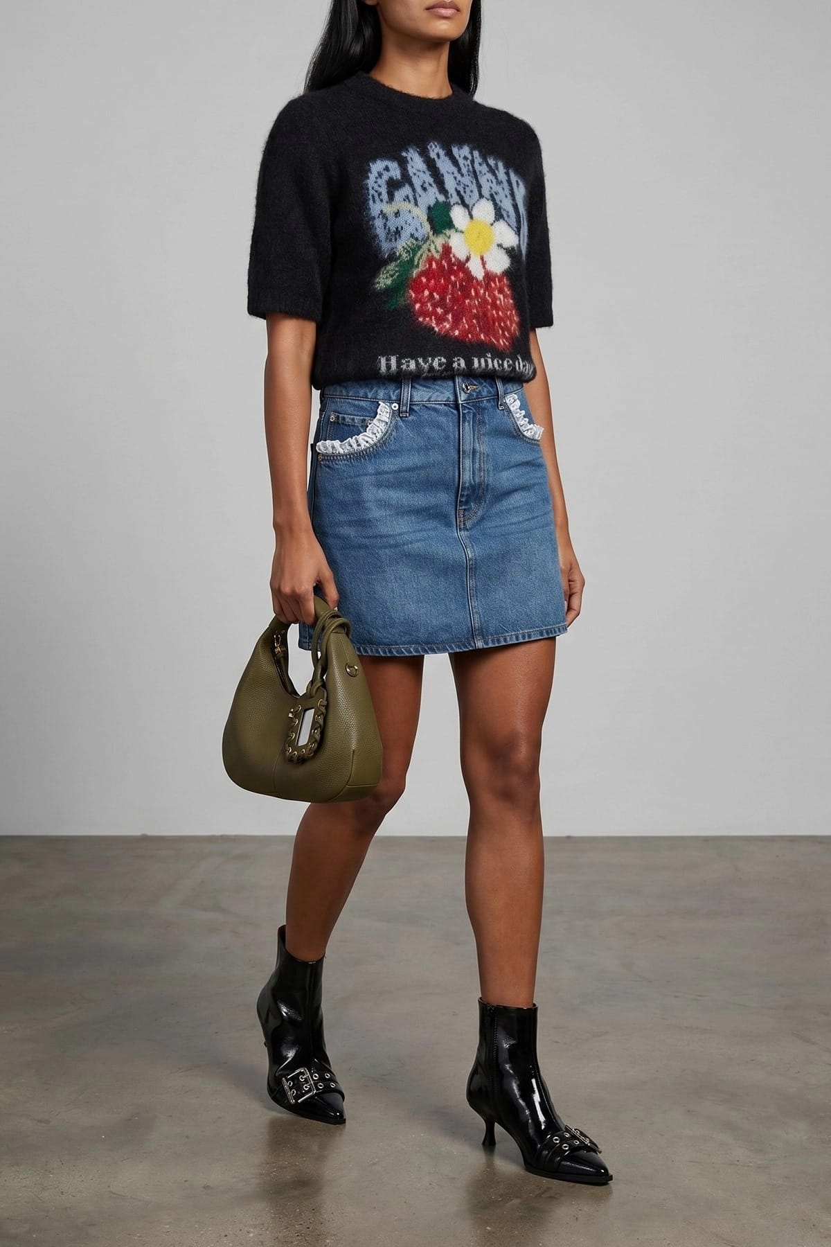 Ganni Buckle Ankle Boot - alternate view
