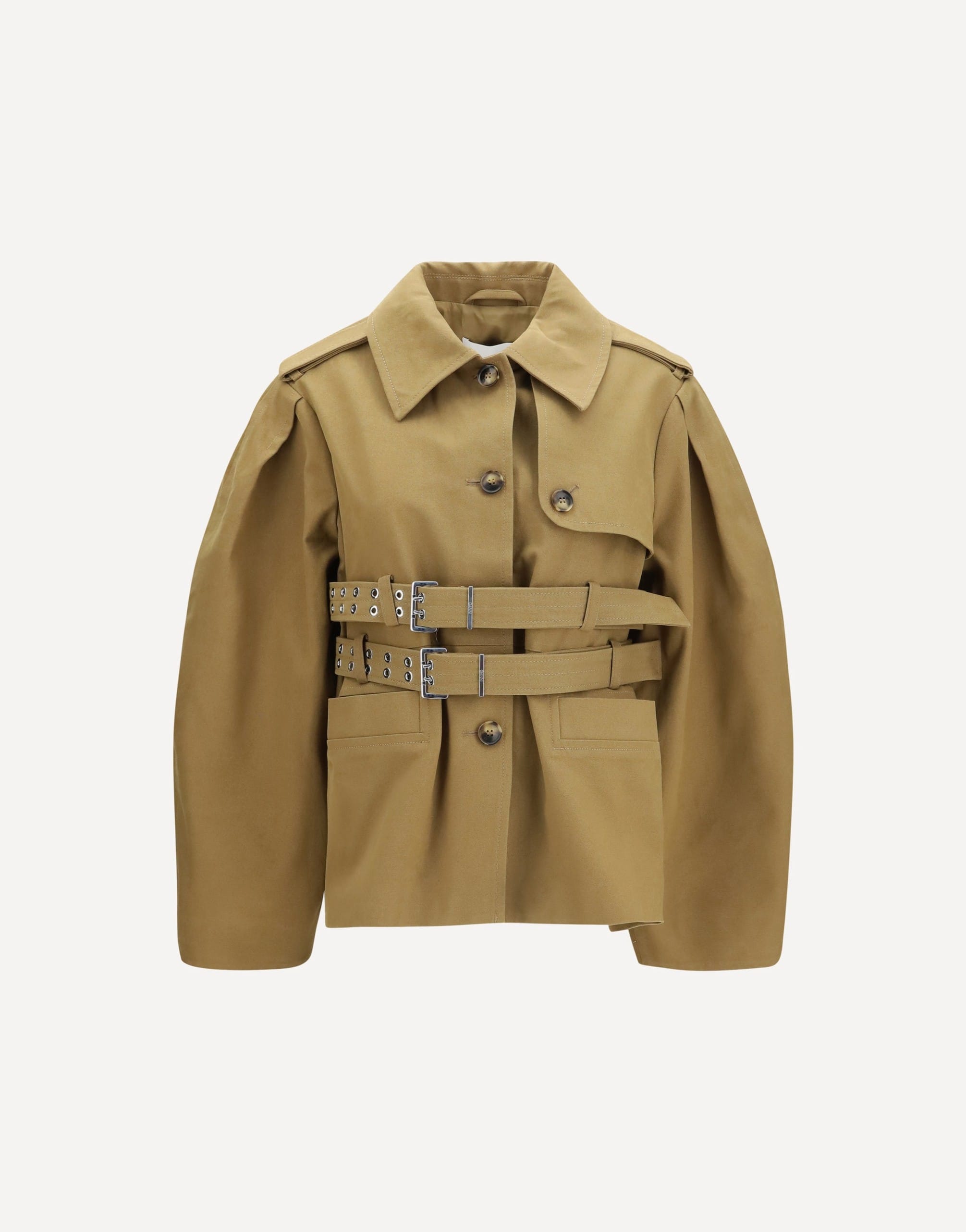 Ganni Ganni Canvas Jacket With Double Belt