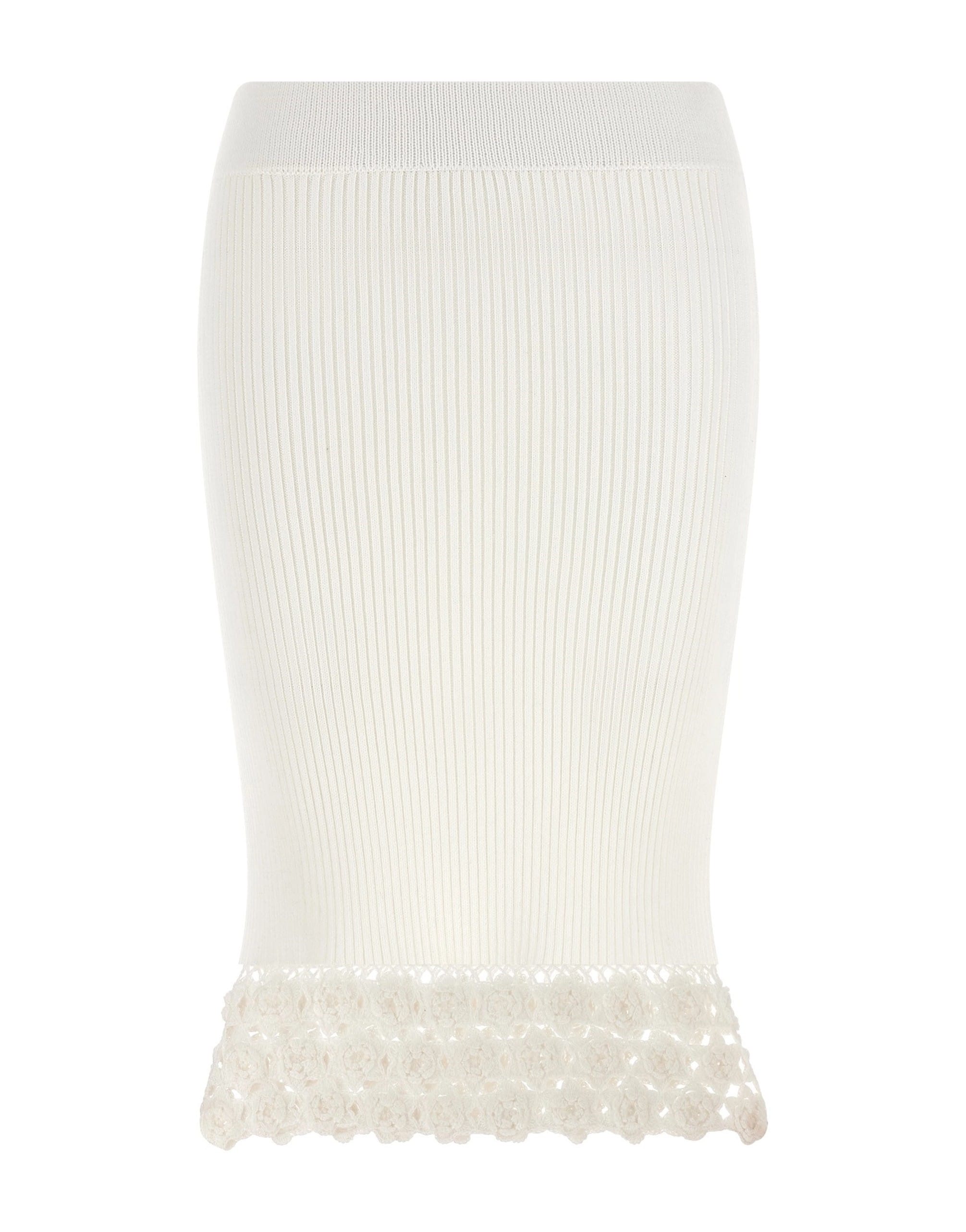Ganni Ganni Cotton Crochet Midi Skirt