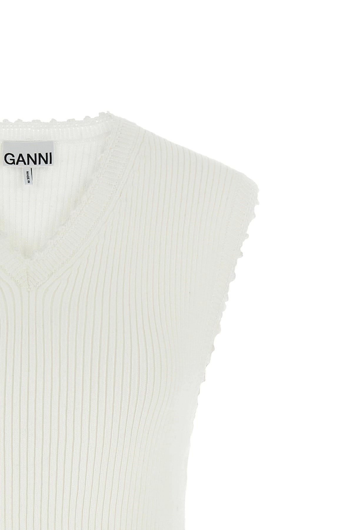 Ganni Ganni Cotton Crochet Vest
